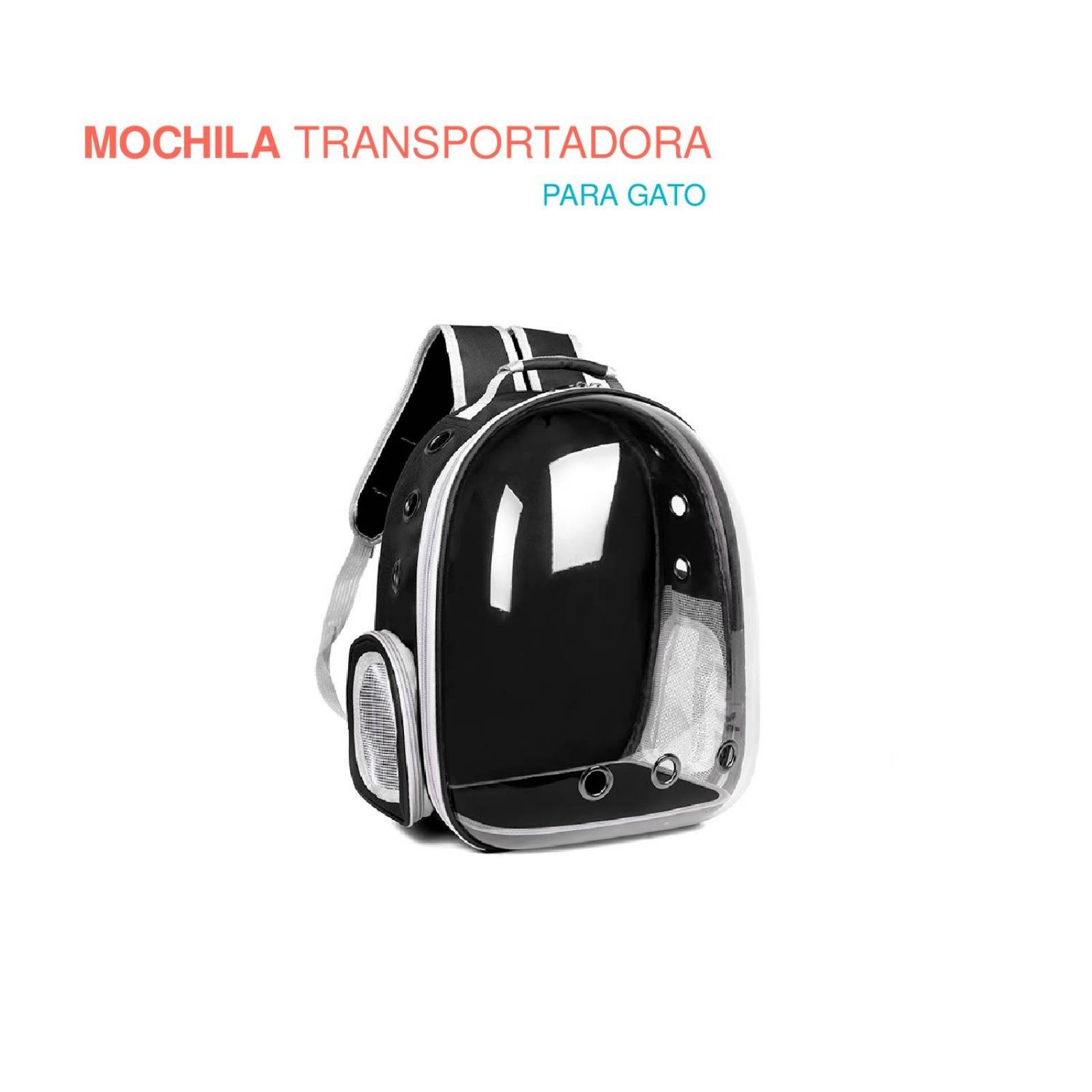 mochila transportadora para gatos 31 cm x 29 cm x 24 cm Negro