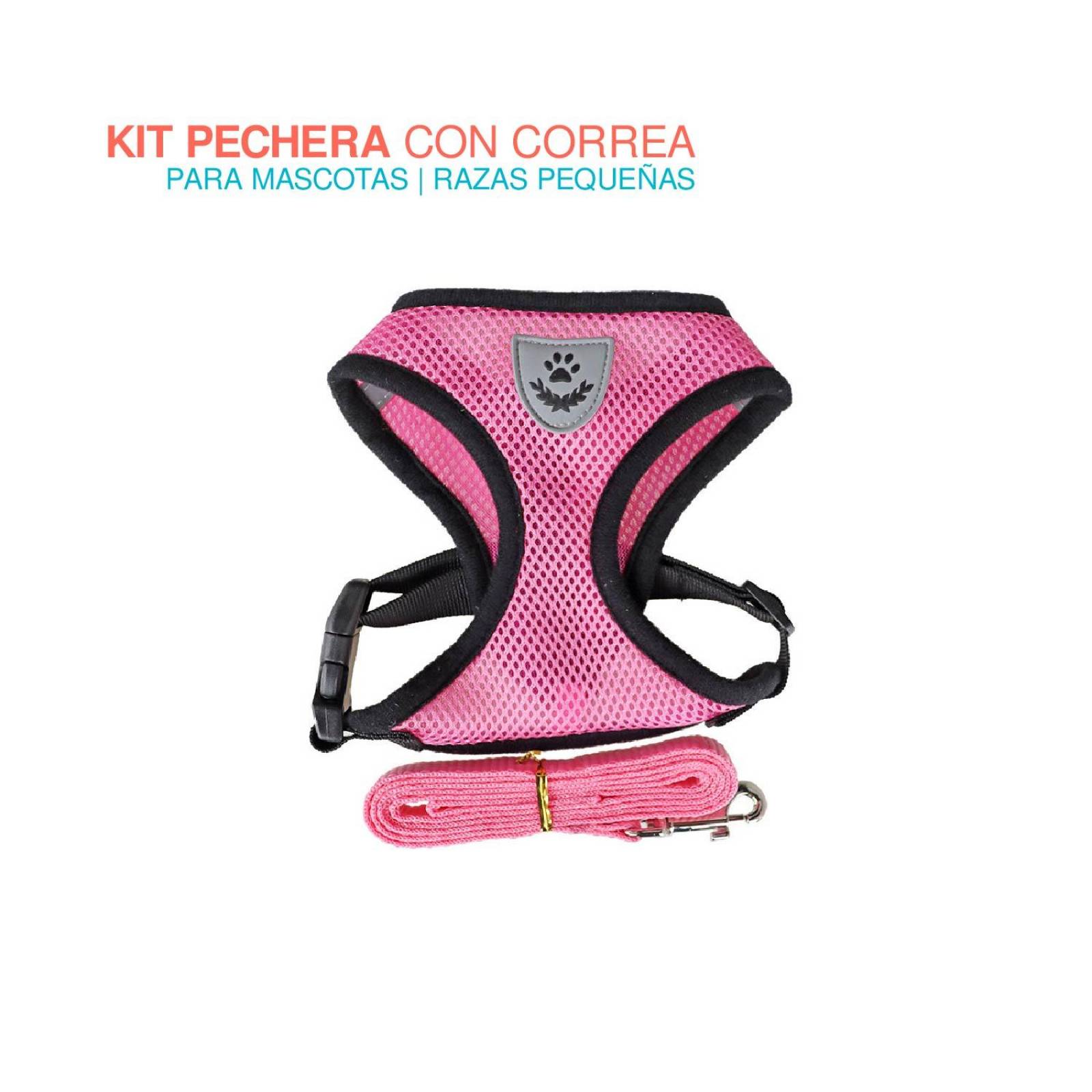 pechera con correa talla S 26cm Rosa