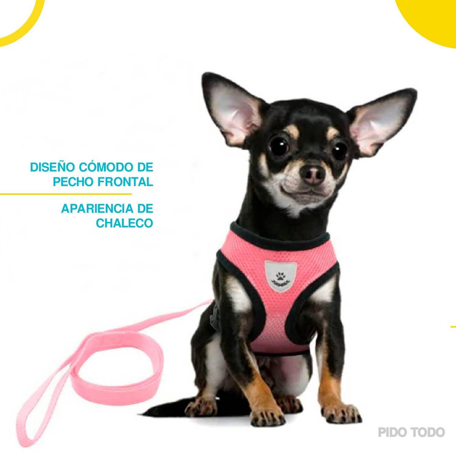 pechera con correa talla S 26cm Rosa