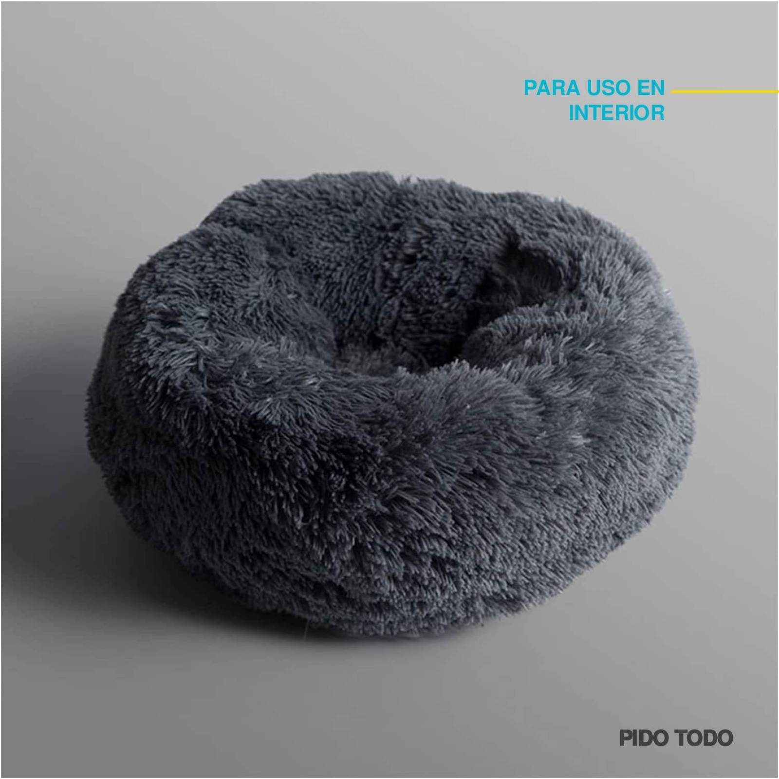 cama tipo puff para mascota 60 cm Gris