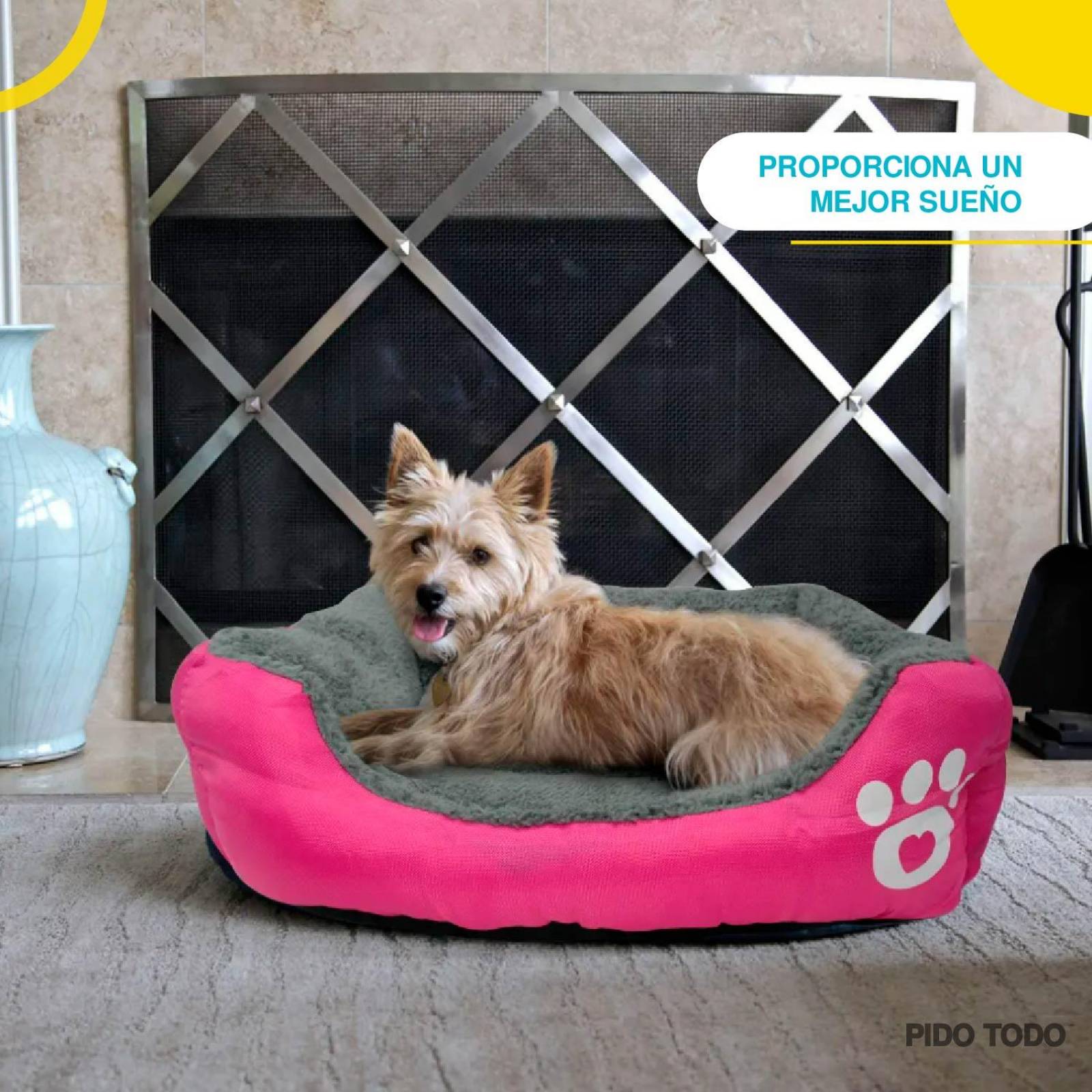 cama para mascotas 54x40x14cm Rosa