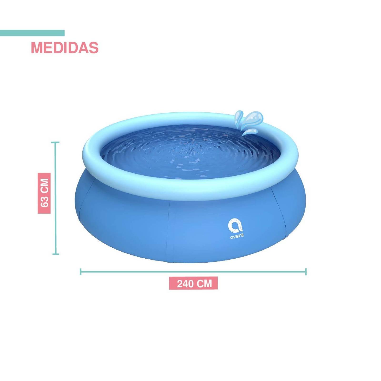 Alberca Psicina Circular 2.4 mts