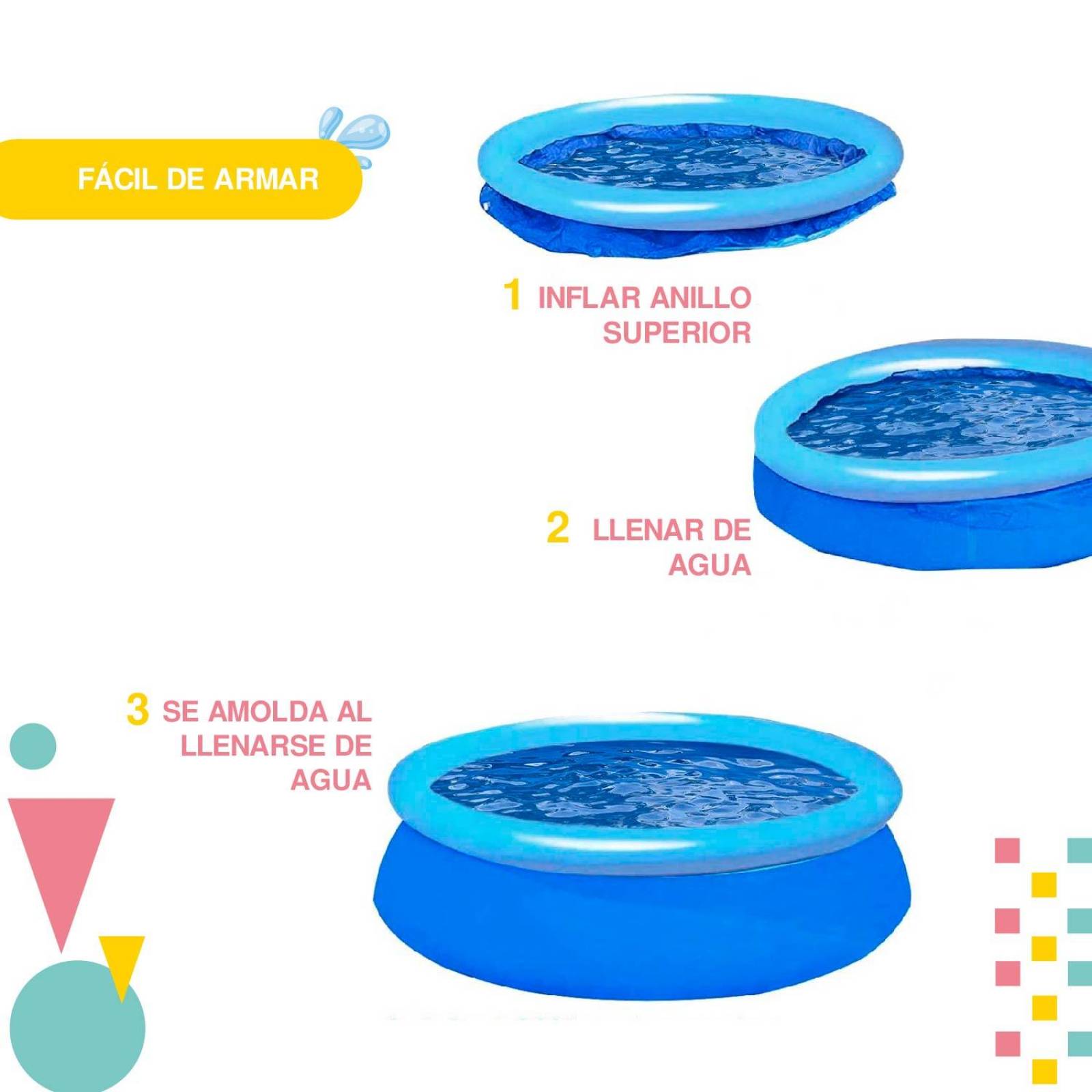 Alberca Psicina Circular 2.4 mts