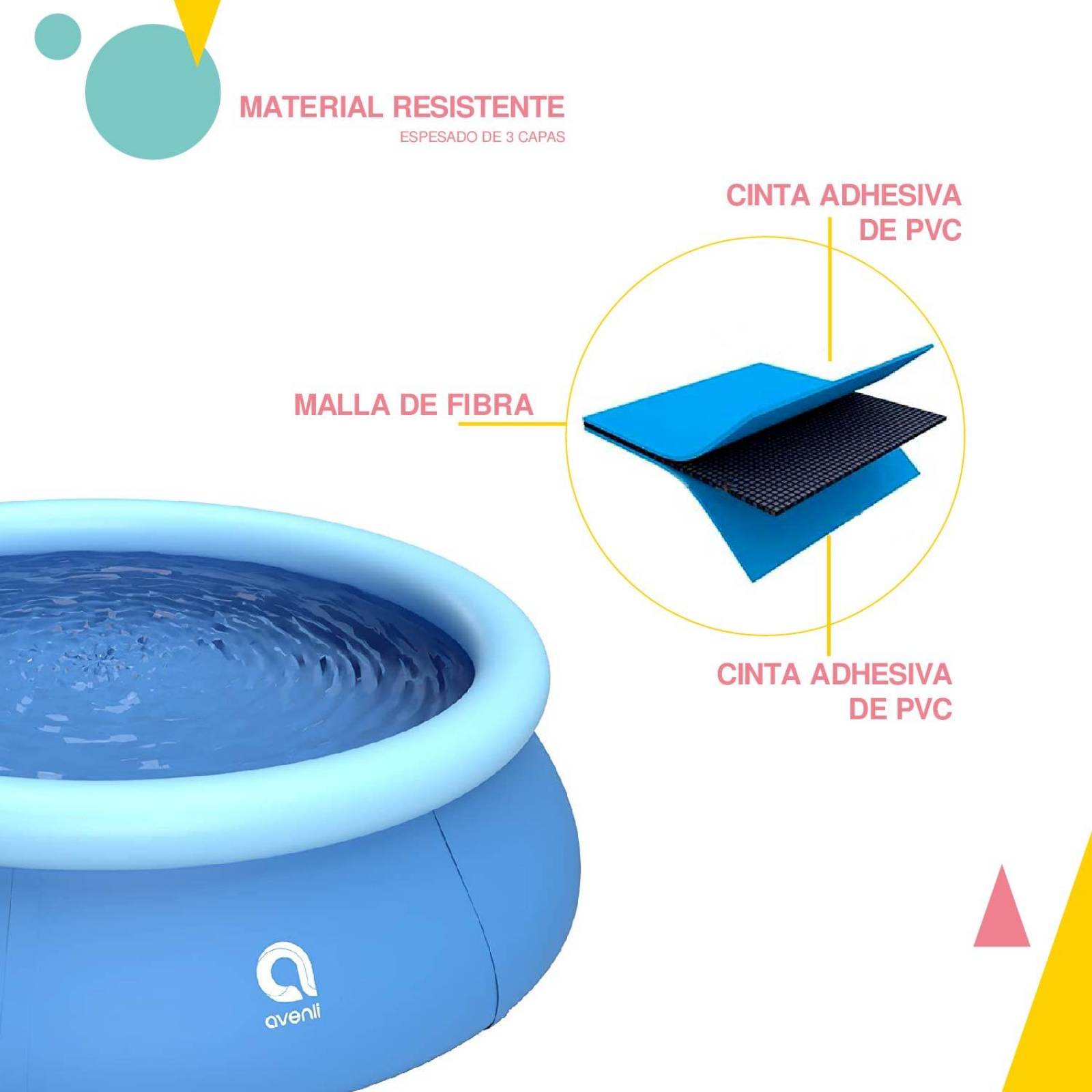 Alberca Psicina Circular 2.4 mts