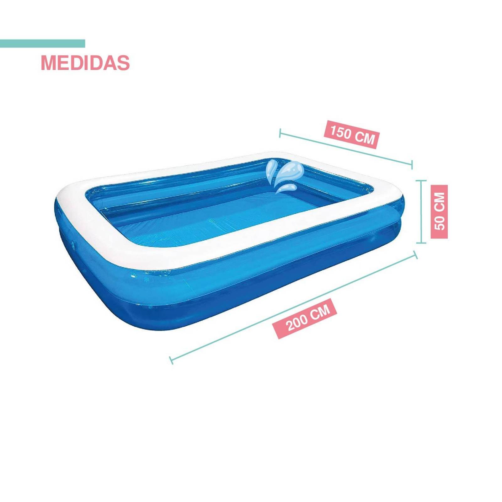 Alberca Piscina Familiar Inflable 2.00 mts 
