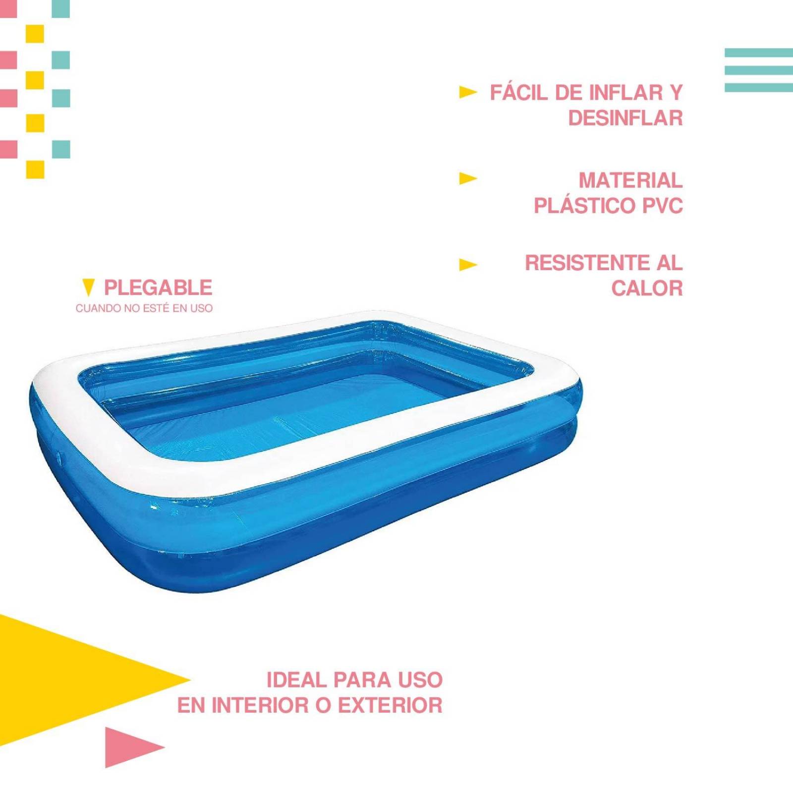 Alberca Piscina Familiar Inflable 2.00 mts 