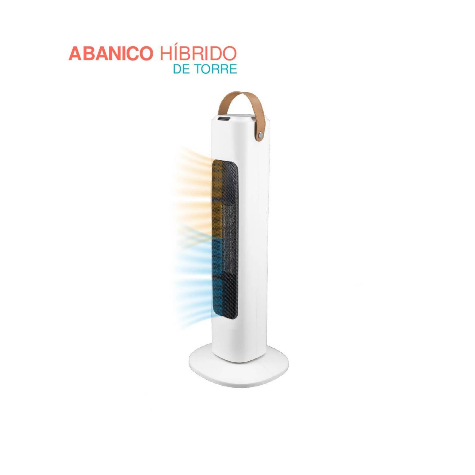 Abanico de torre hibrido con Calefactor 
