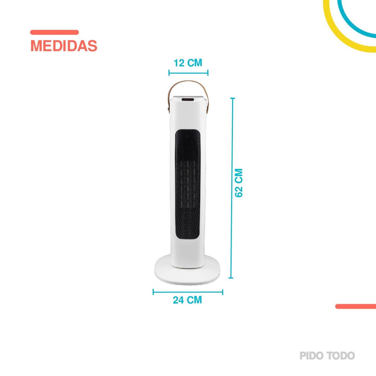 Abanico de torre hibrido con Calefactor 
