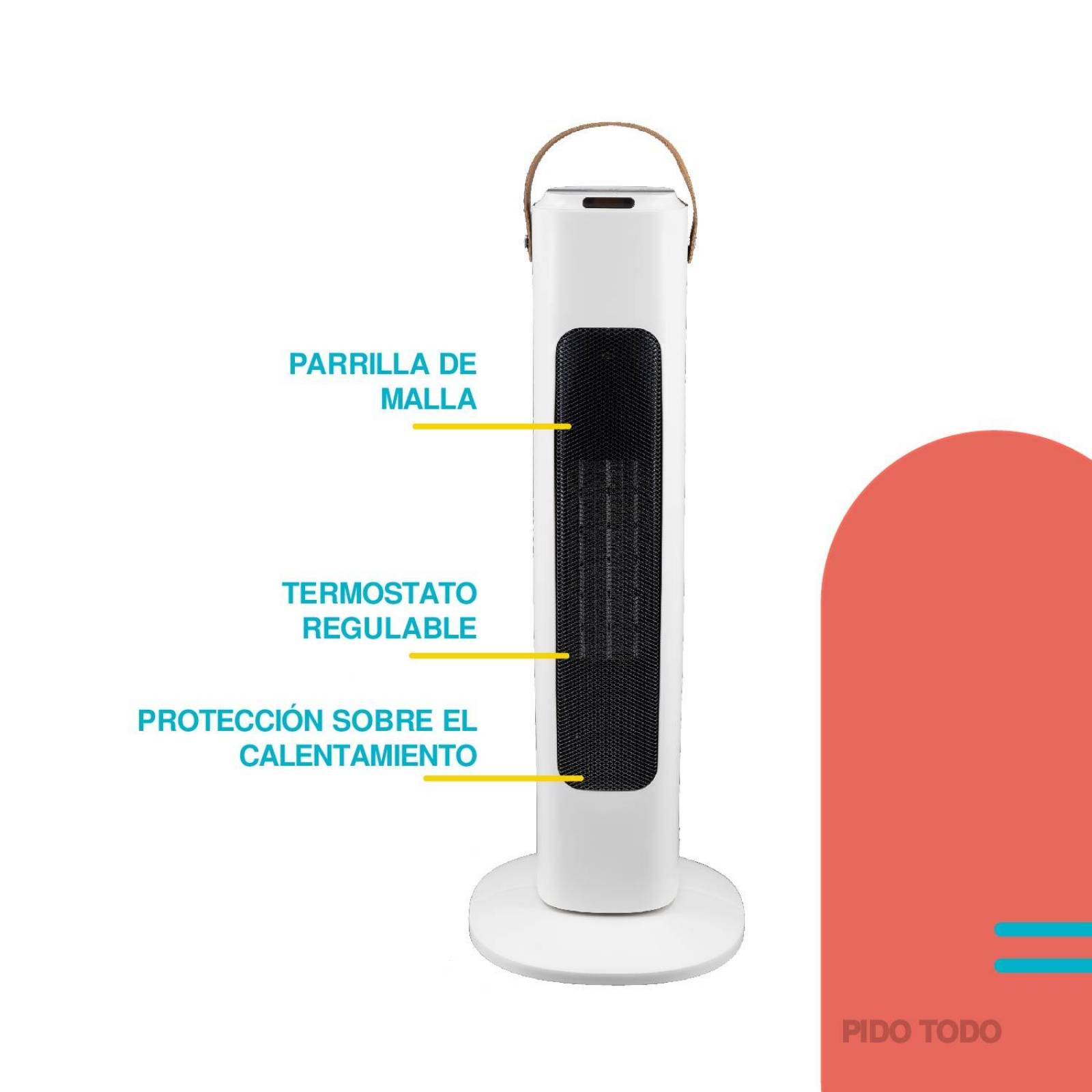 Abanico de torre hibrido con Calefactor 