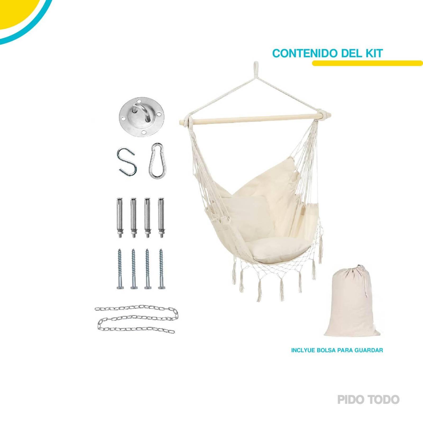 Hamaca colgante Blanco