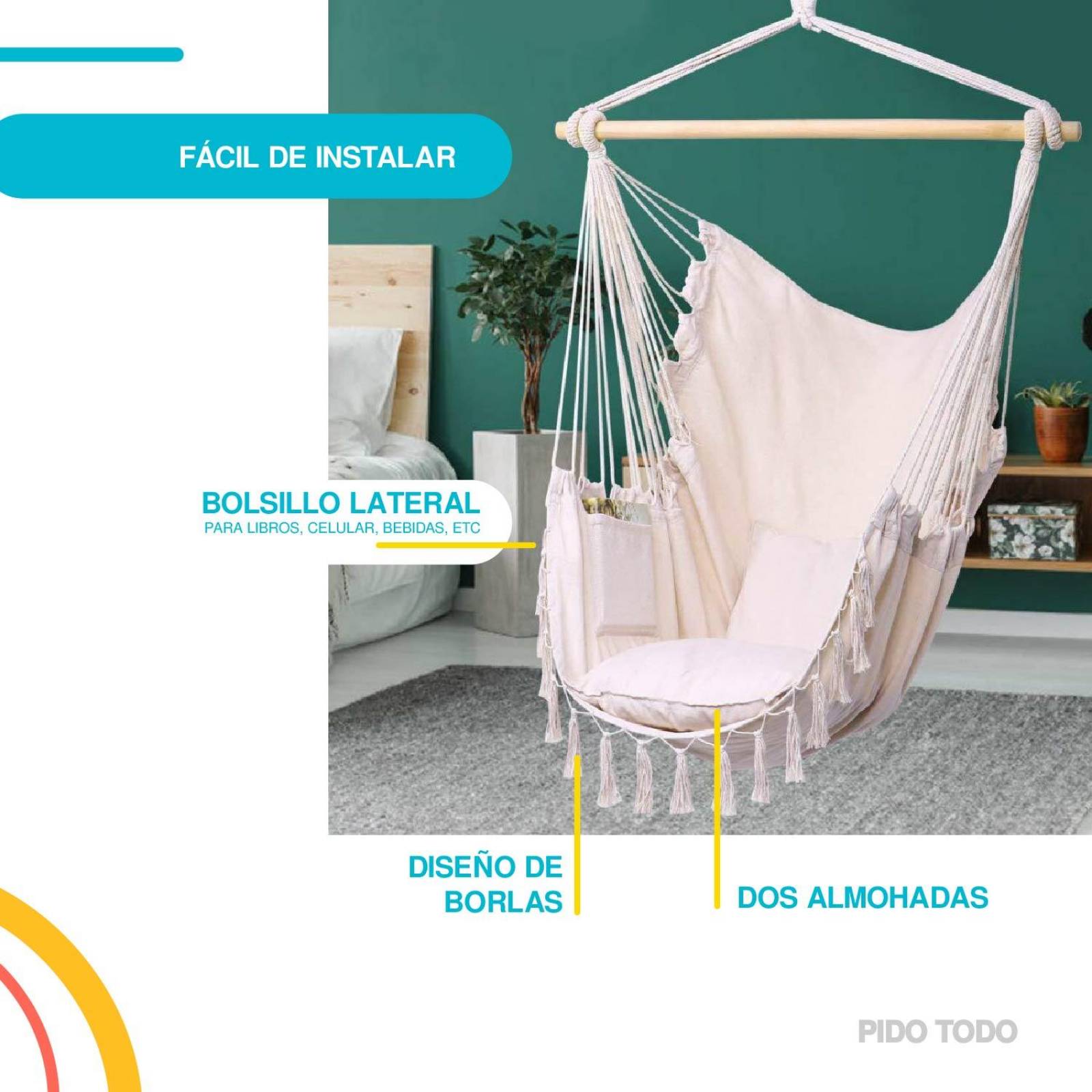 Hamaca colgante Blanco