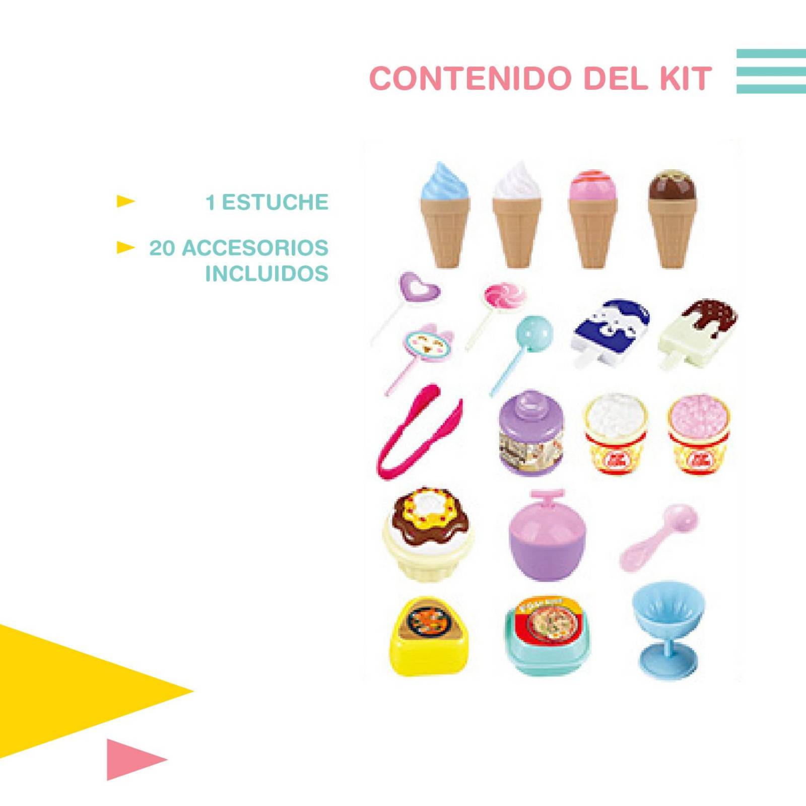 Set Estuche de juguete Haciendo Helados 