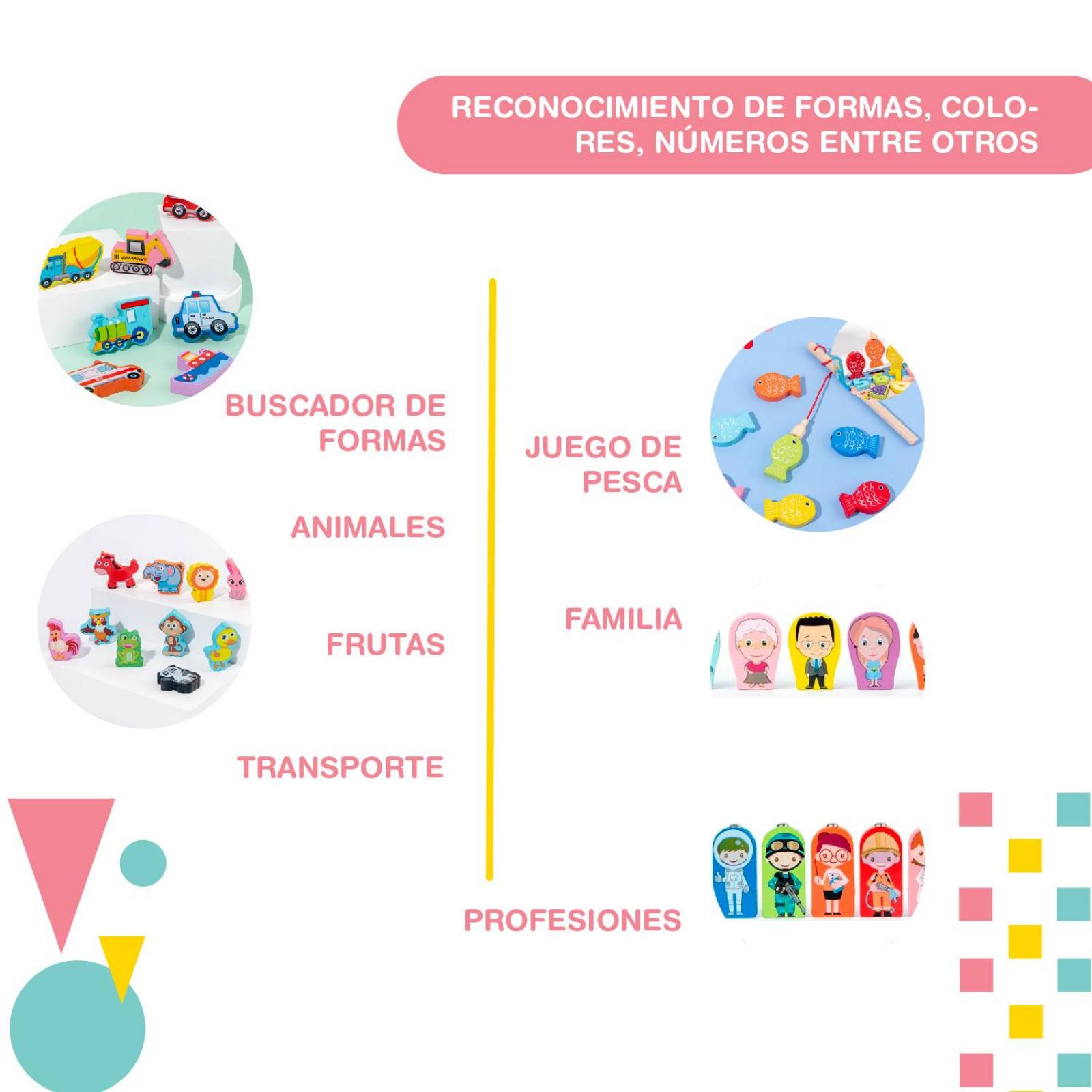 Rompecabezas Sensorial Montessori con pesca 