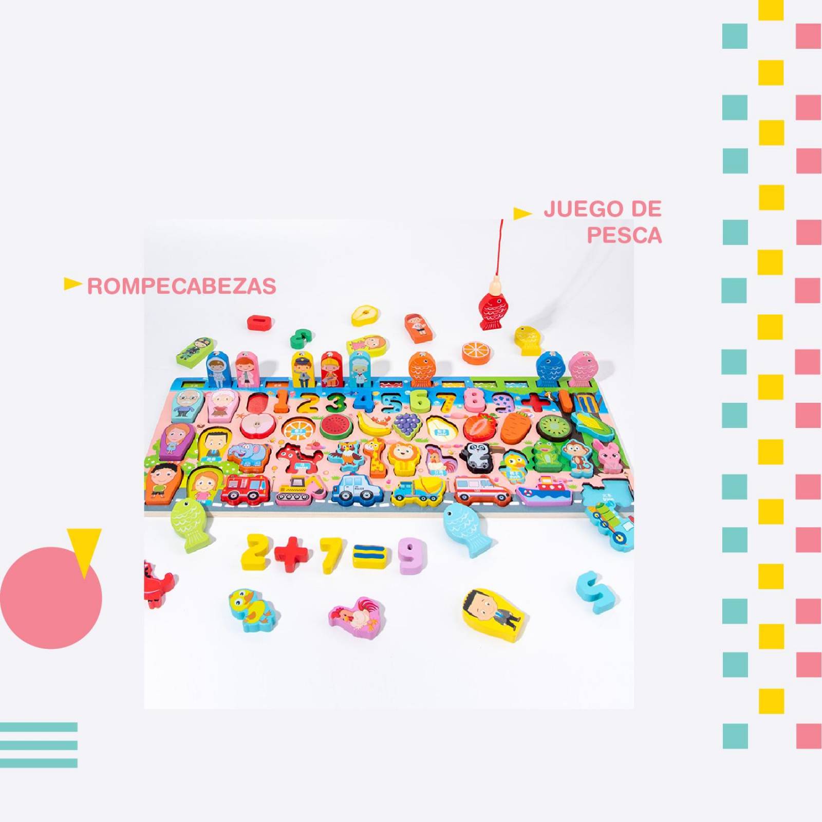 Rompecabezas Sensorial Montessori con pesca 