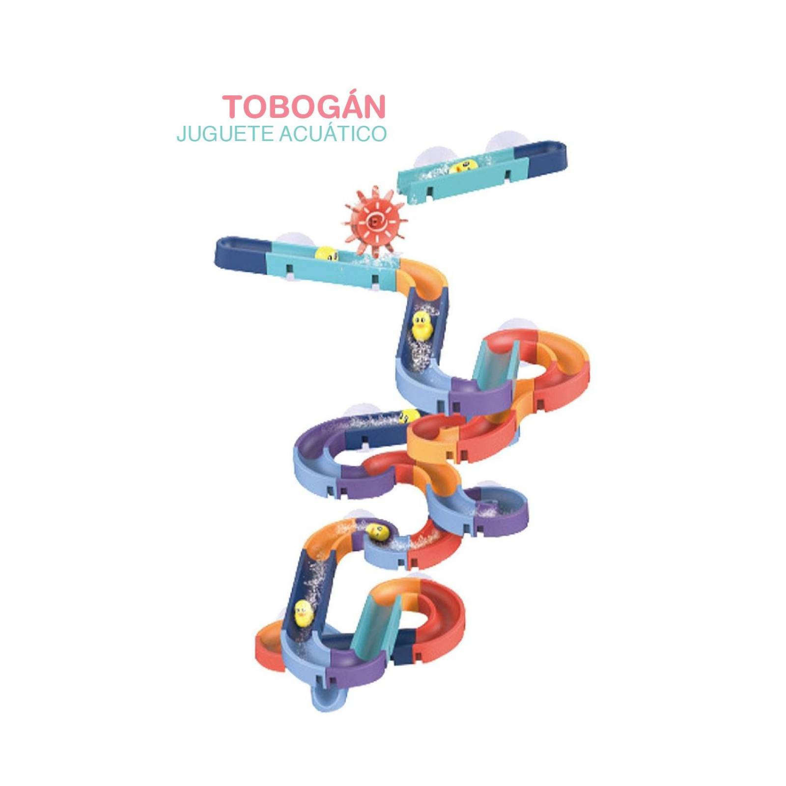 Juego tipo Tobogán para Bañera Sensorial set 66 piezas