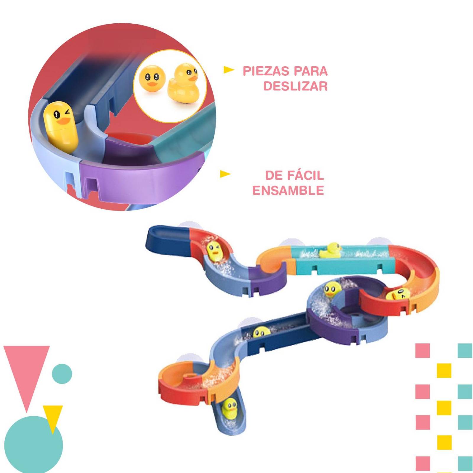 Juego tipo Tobogán para Bañera Sensorial set 66 piezas