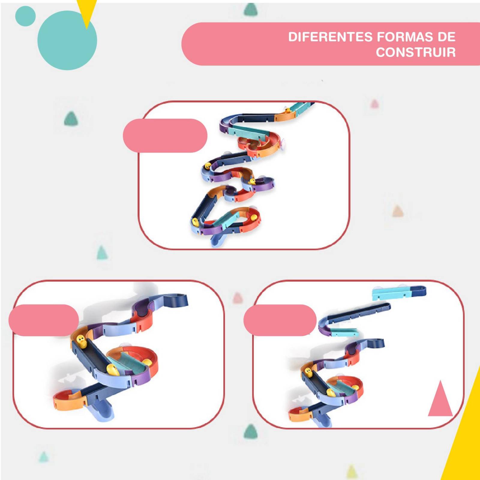 Juego tipo Tobogán para Bañera Sensorial set 66 piezas