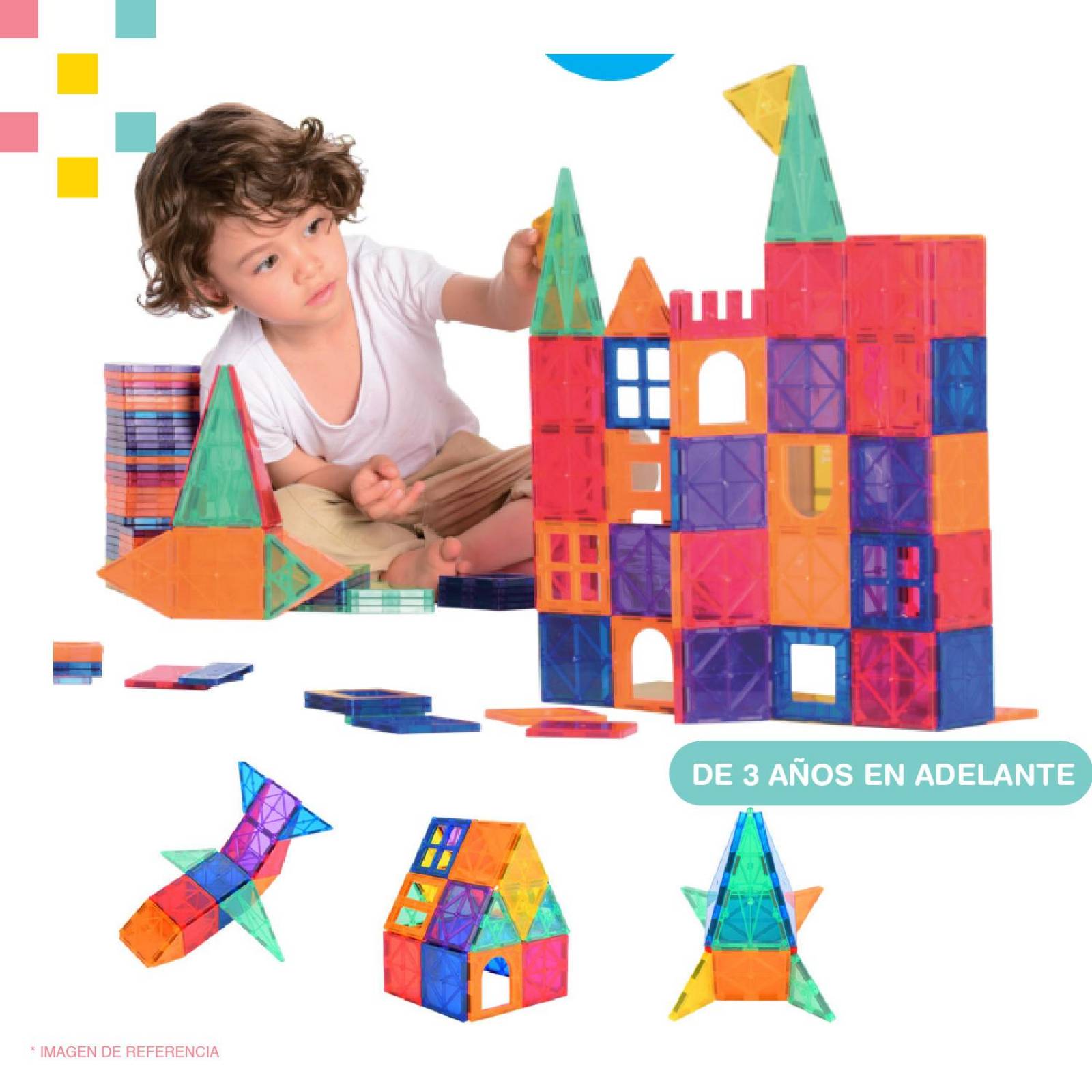 Bloques Magnéticos de Colores set 48 piezas