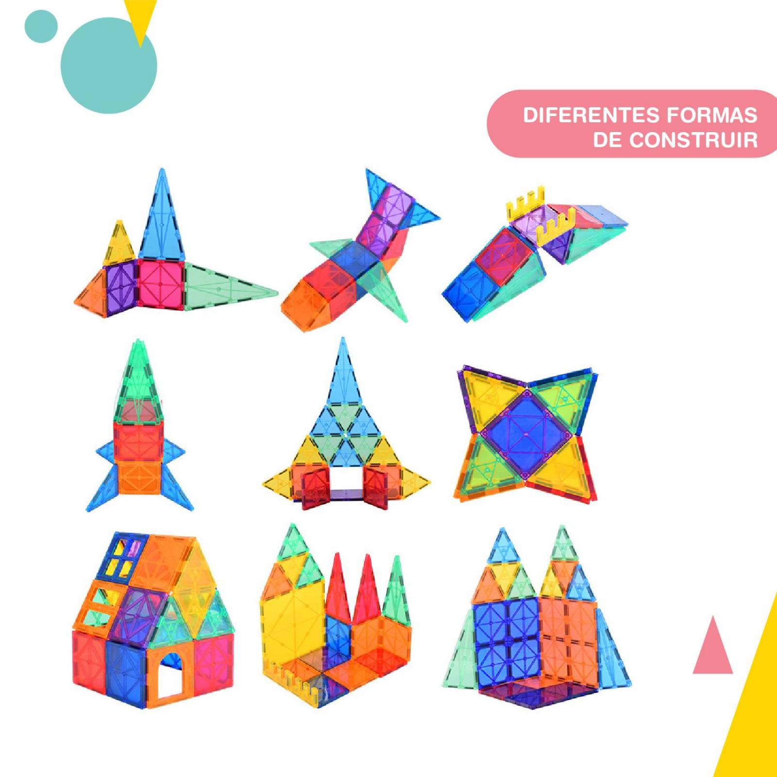 Bloques Magnéticos de Colores set 48 piezas