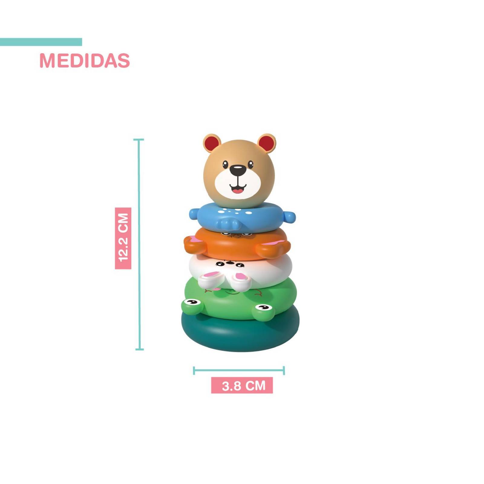 2-1 Anillos Apilables Juguete Sensorial Montessori 