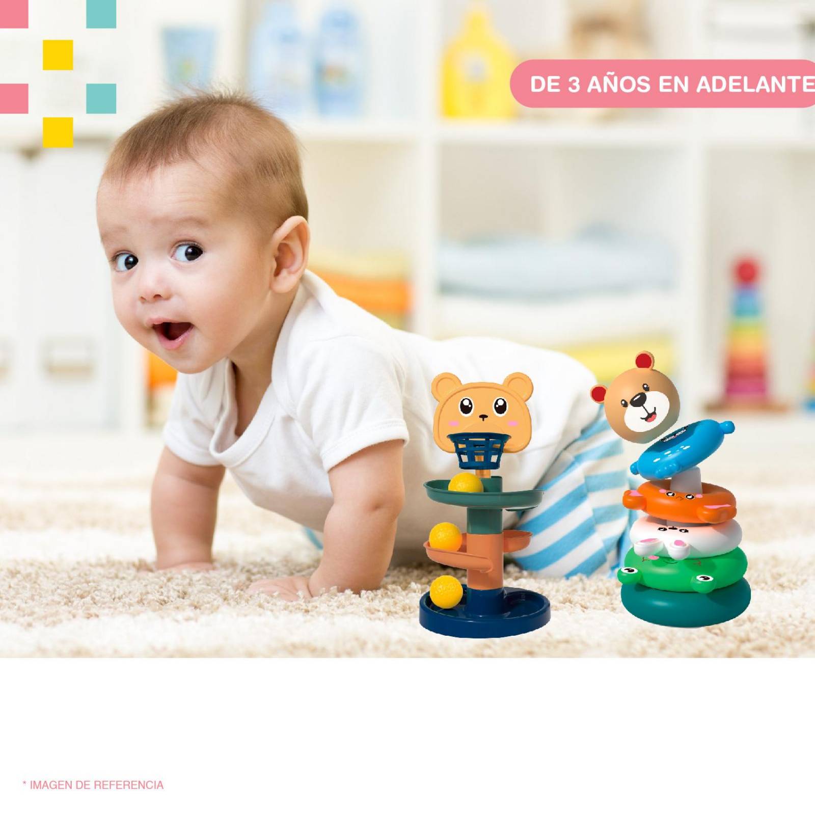 2-1 Anillos Apilables Juguete Sensorial Montessori 