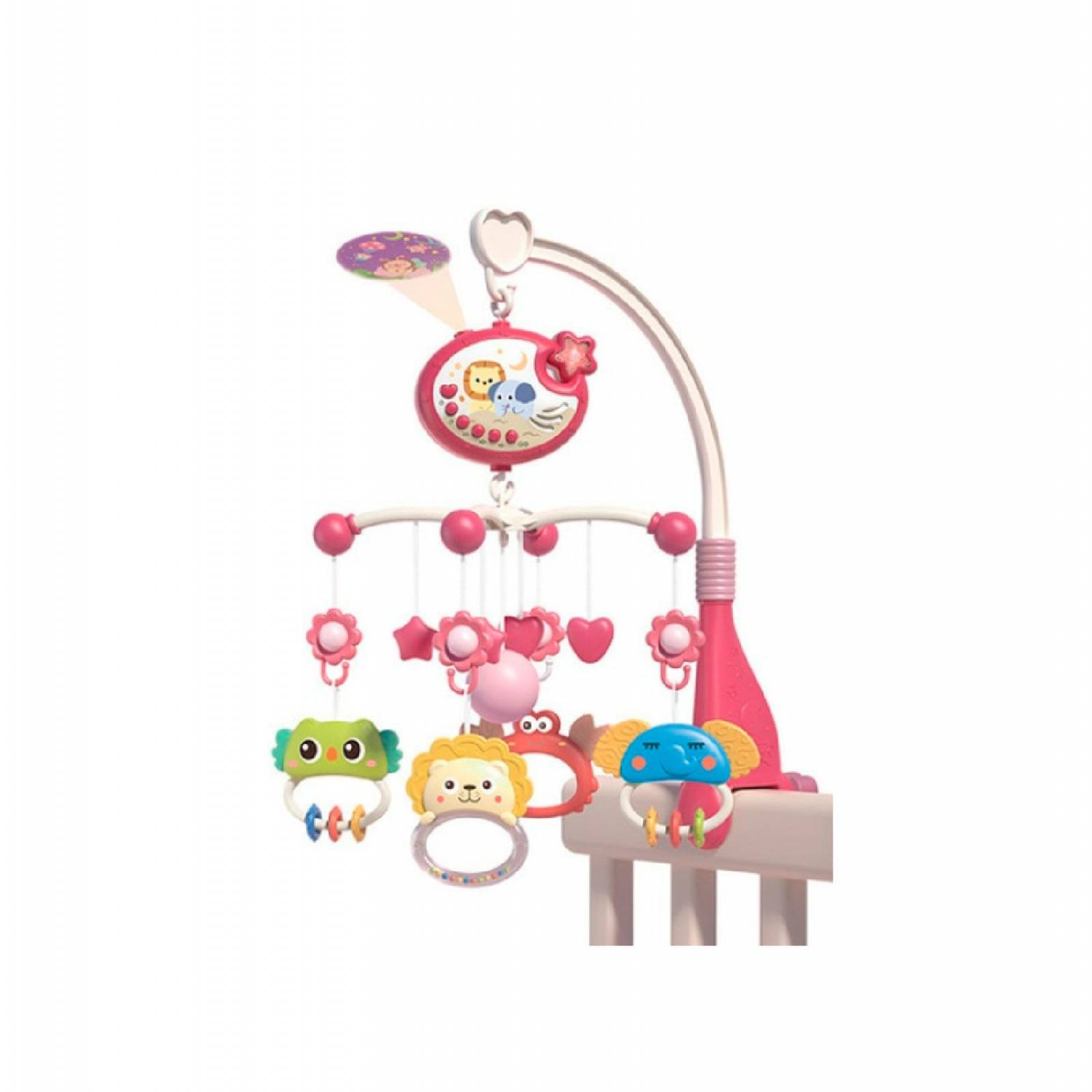 Movil para cuna reflector y control remoto Rosa