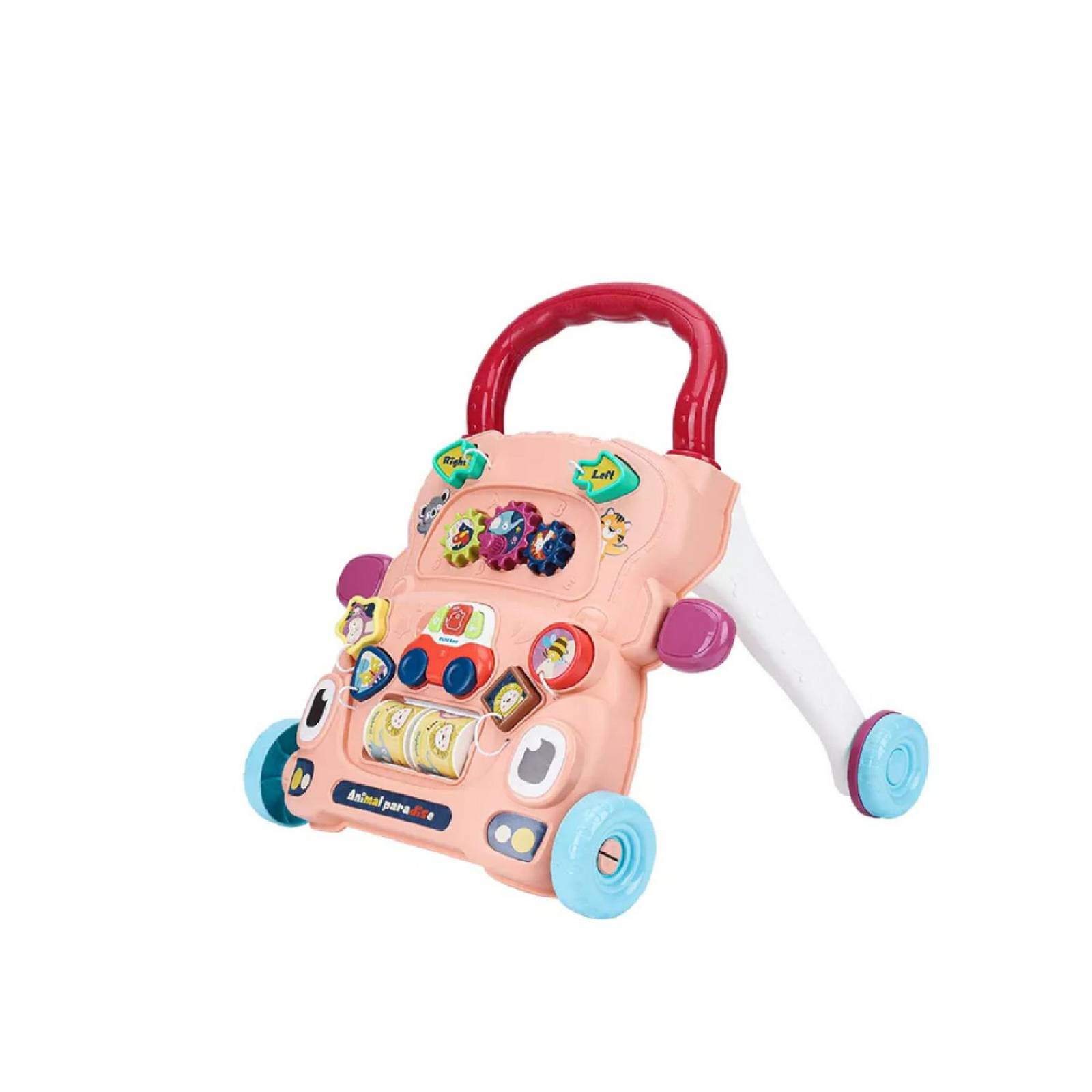 Carrito primeros pasos Didáctico para bebe 35.5x43x42cm Rosa