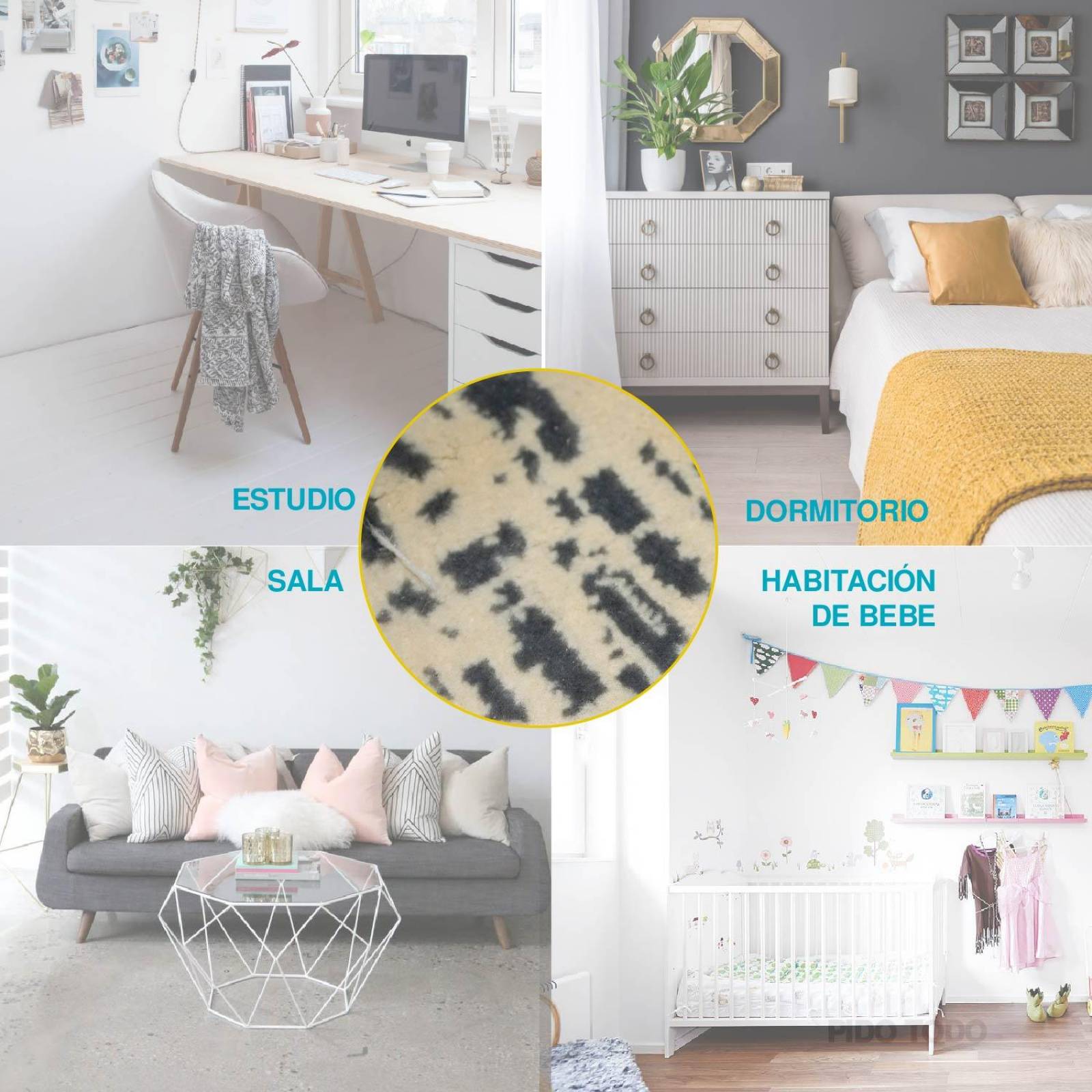 Tapete Moderno 0.91m x 0.61m Beige