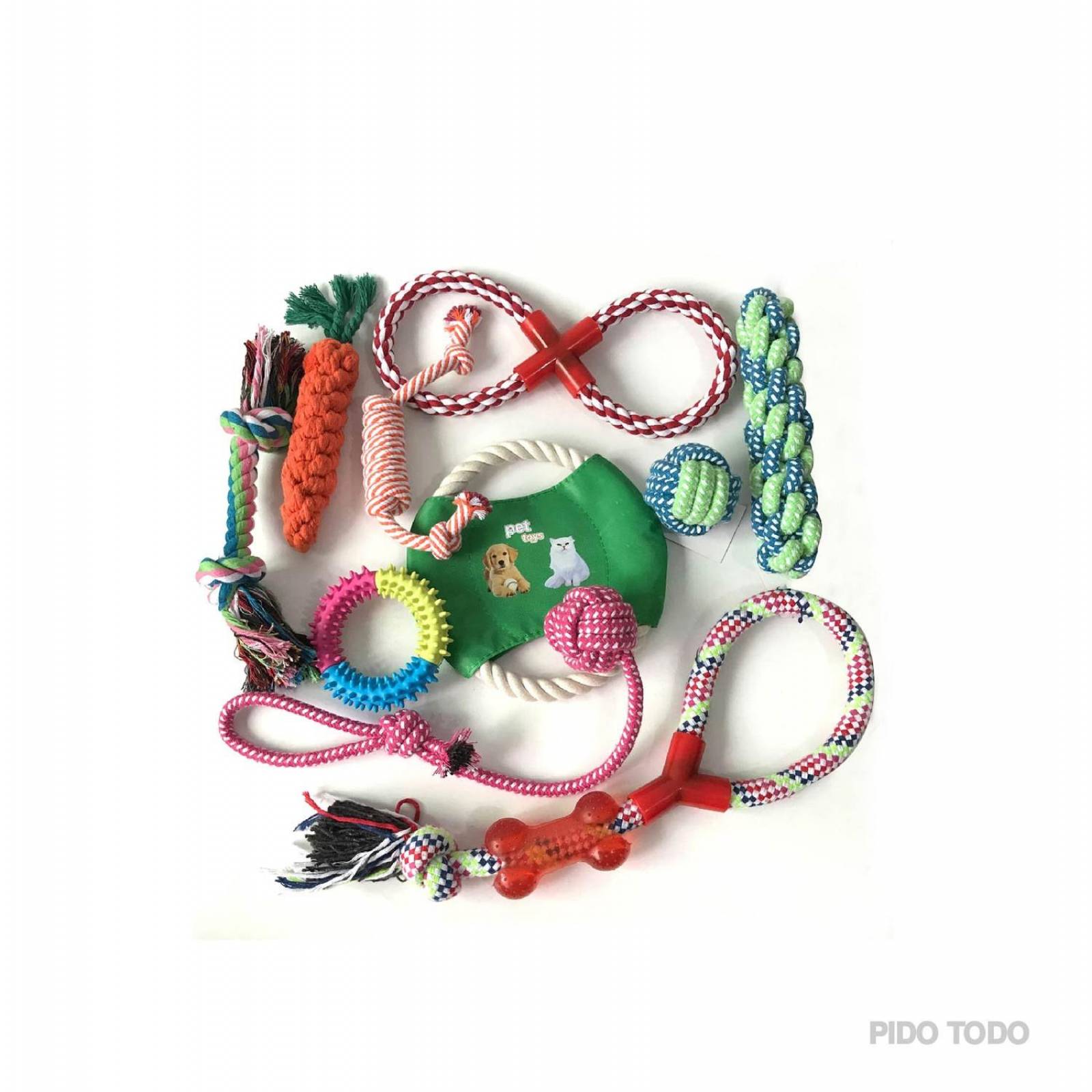 juguetes de cuerda para perro set 10 pzs 