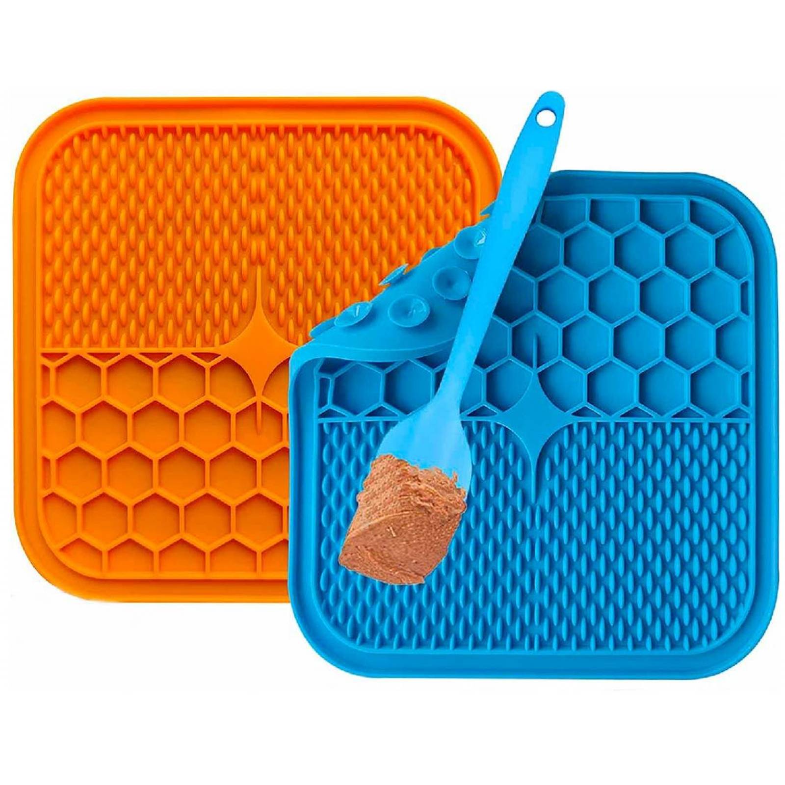 tapete de silicon para lamer para perro set 3 pzs 