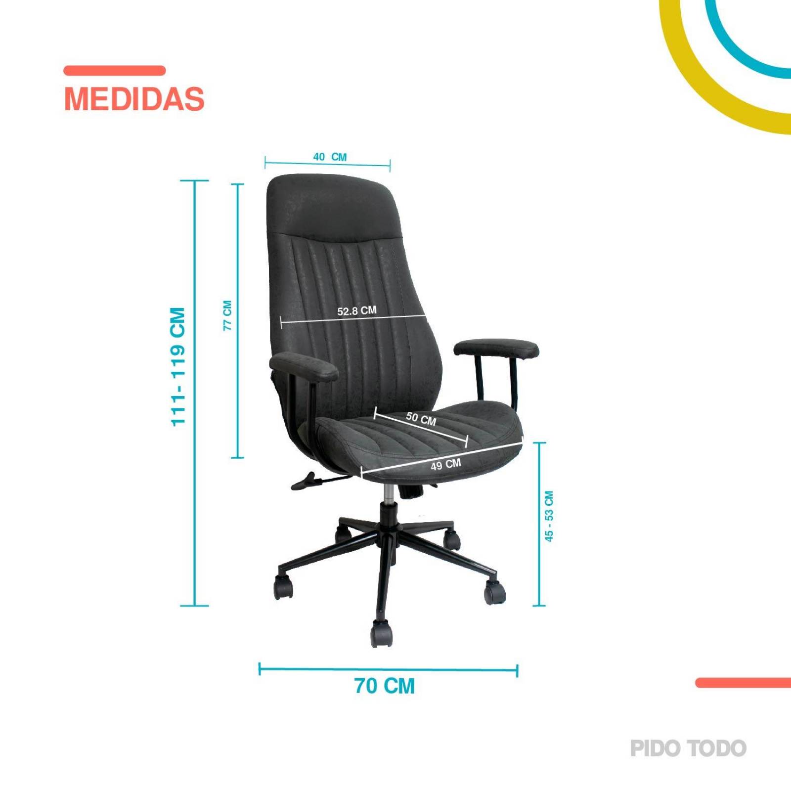 SILLA EJECUTIVA ALPHA Gris