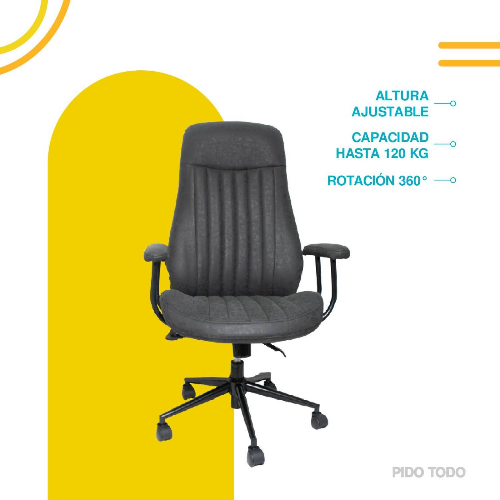 SILLA EJECUTIVA ALPHA Gris