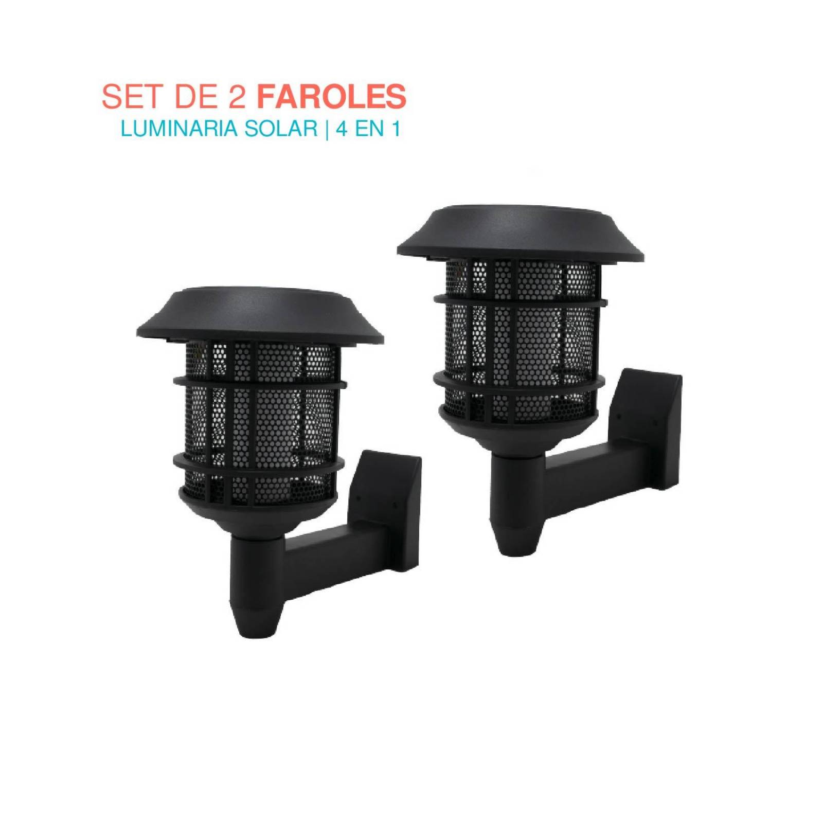 ESTACAS LED SOLAR  4 EN 1 Negro