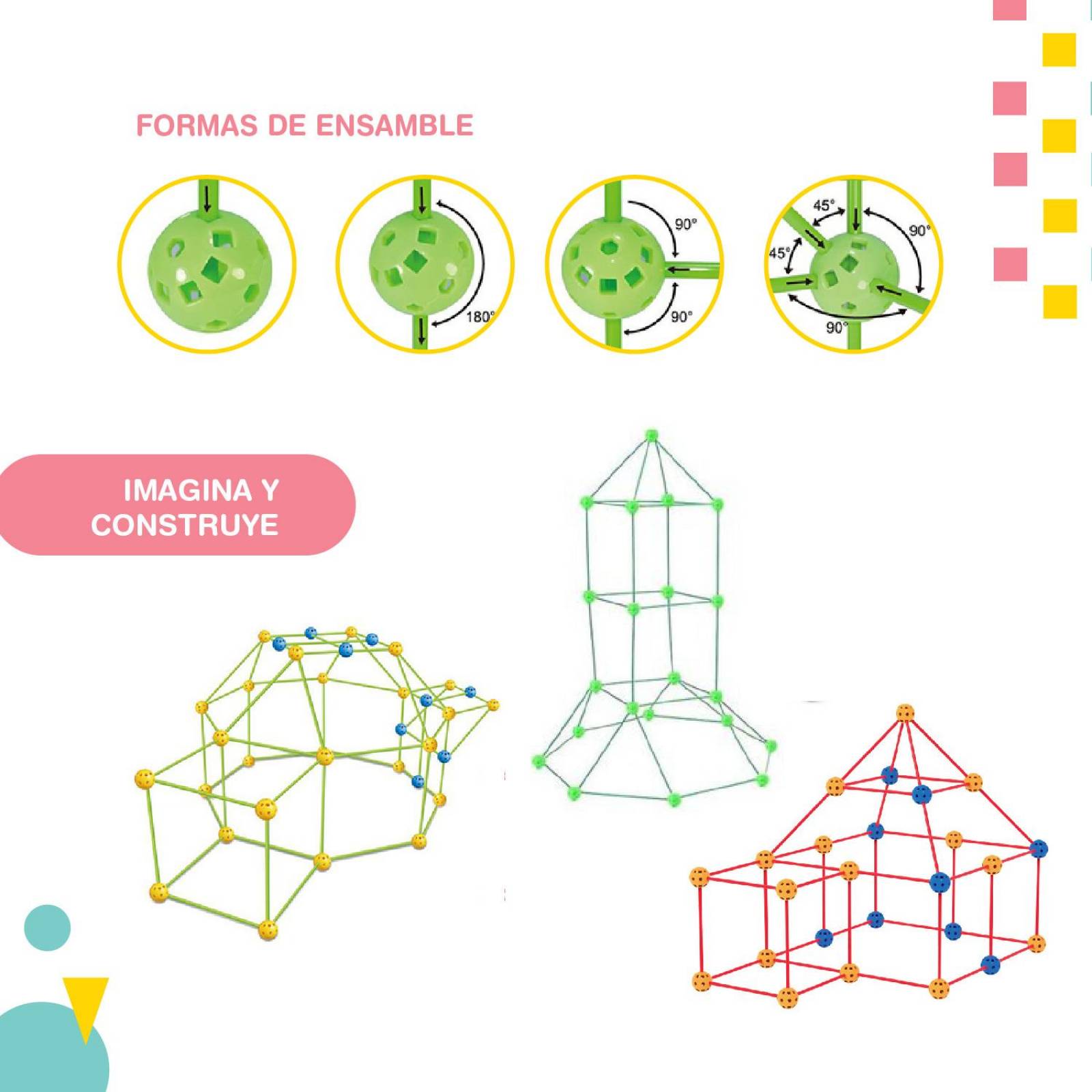 Estructura para Armar Tipo Fuerte set 88 piezas 