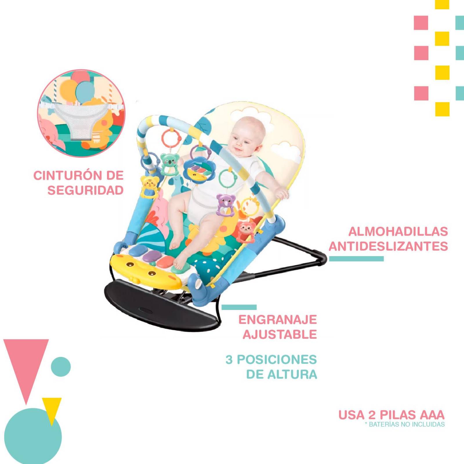 Mesedora 2 en 1 con tapete Didactico para bebe