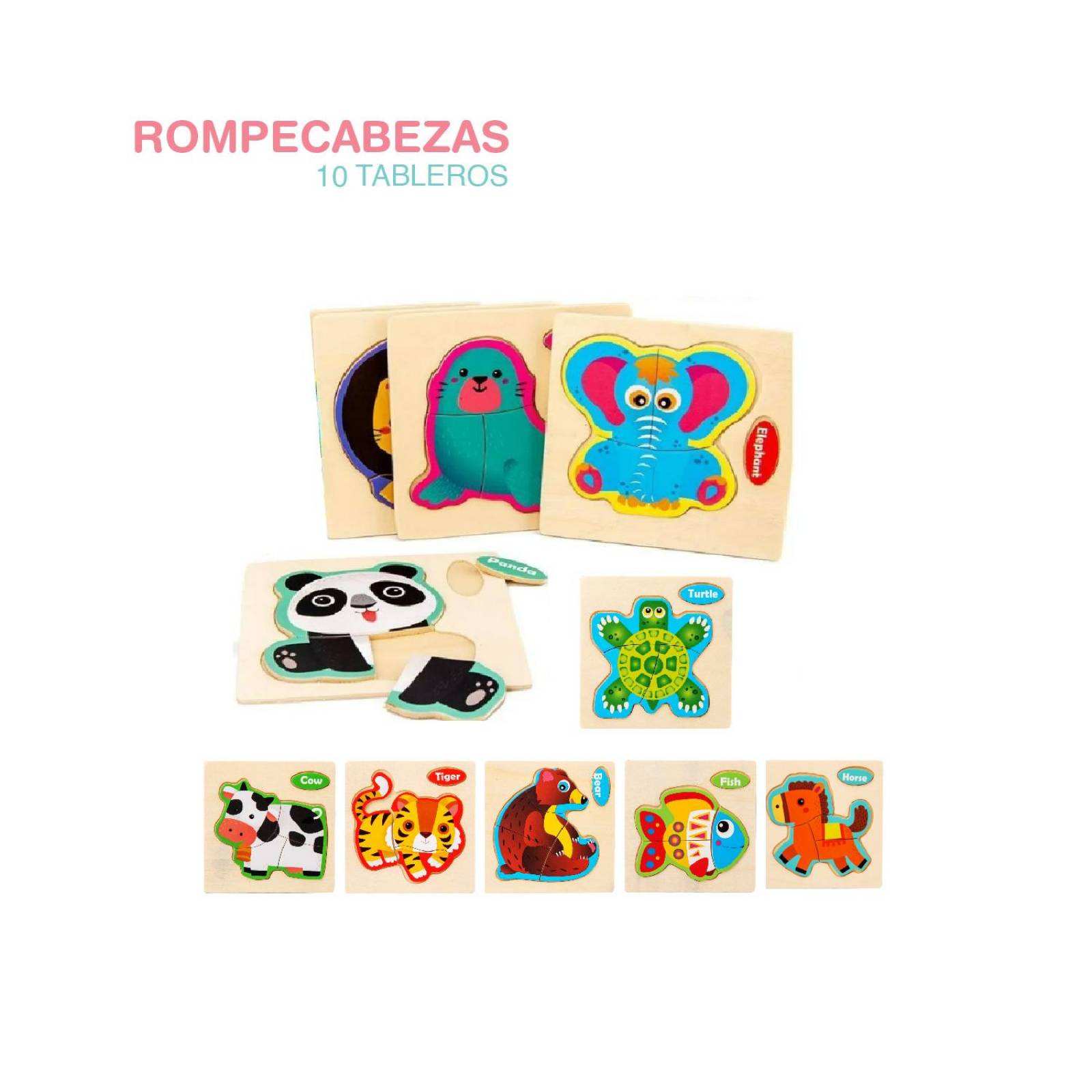 Rompecabezas de animales variados