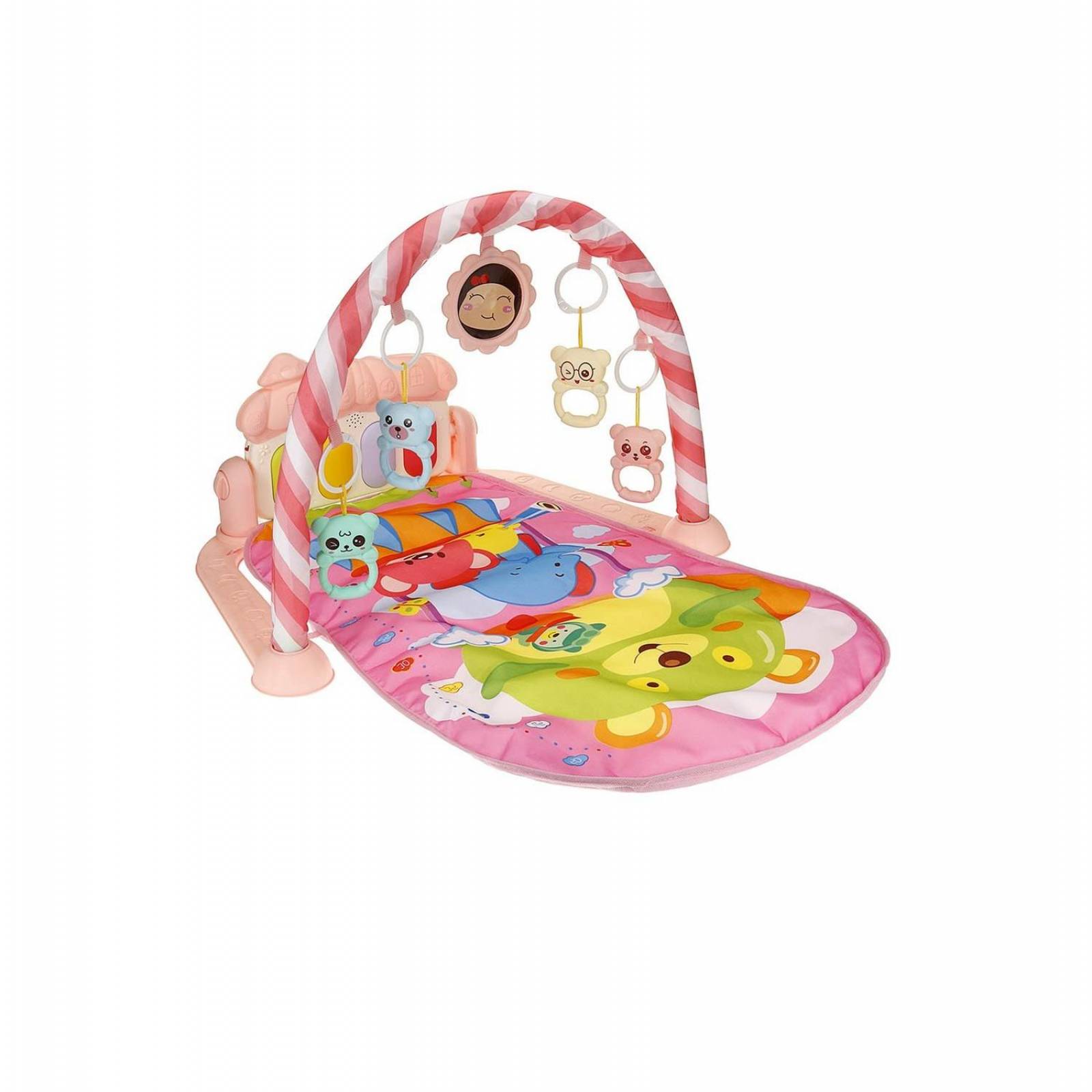 Tapete de ejercicio didactico bebe con sonido Rosa claro