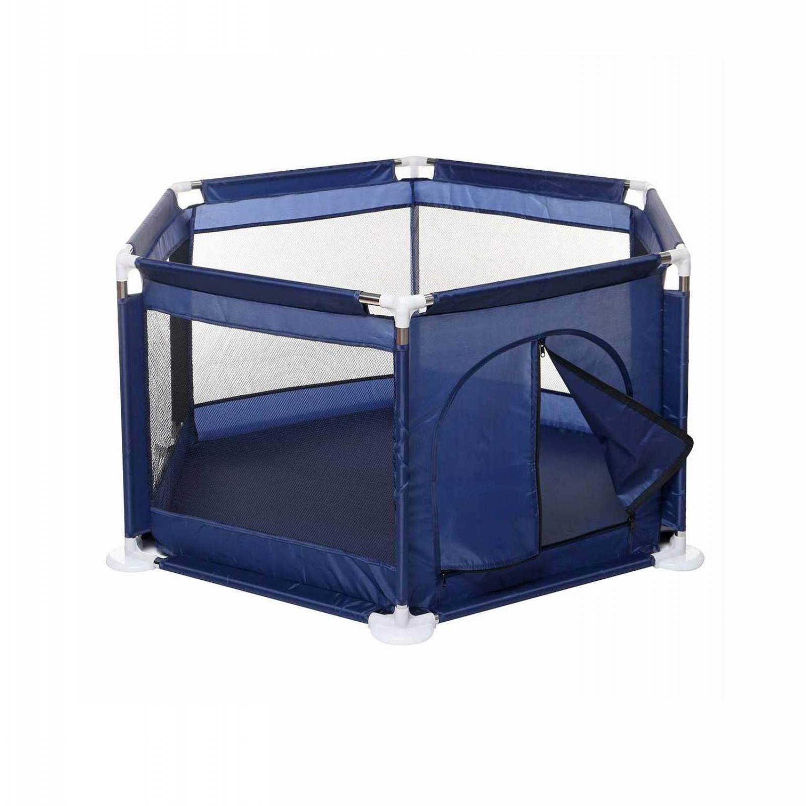 Corral para bebe hexagonal 1.25m x 65cm Azul