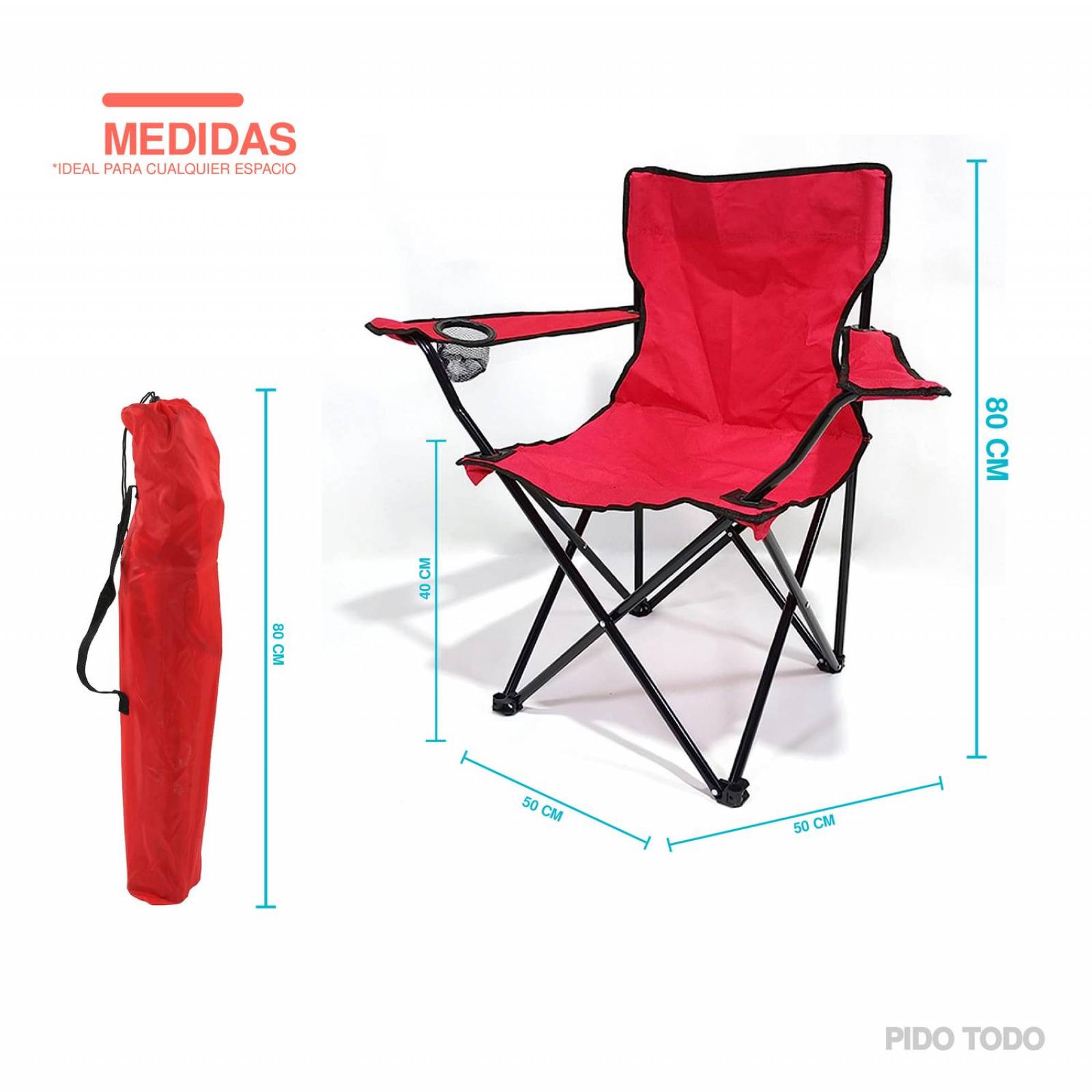 Silla Plegable Rojo