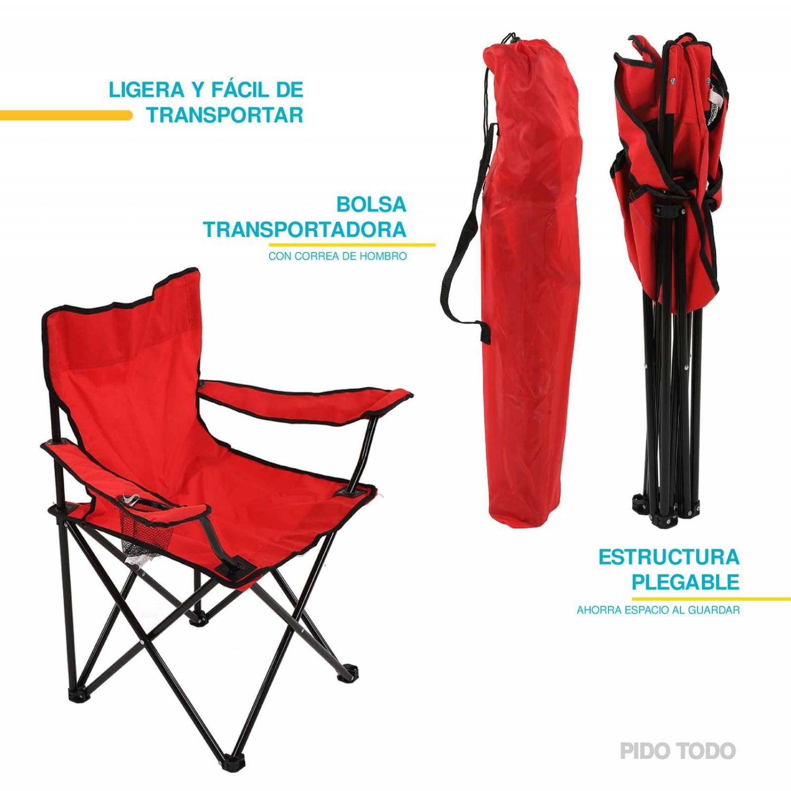 Silla Plegable Rojo