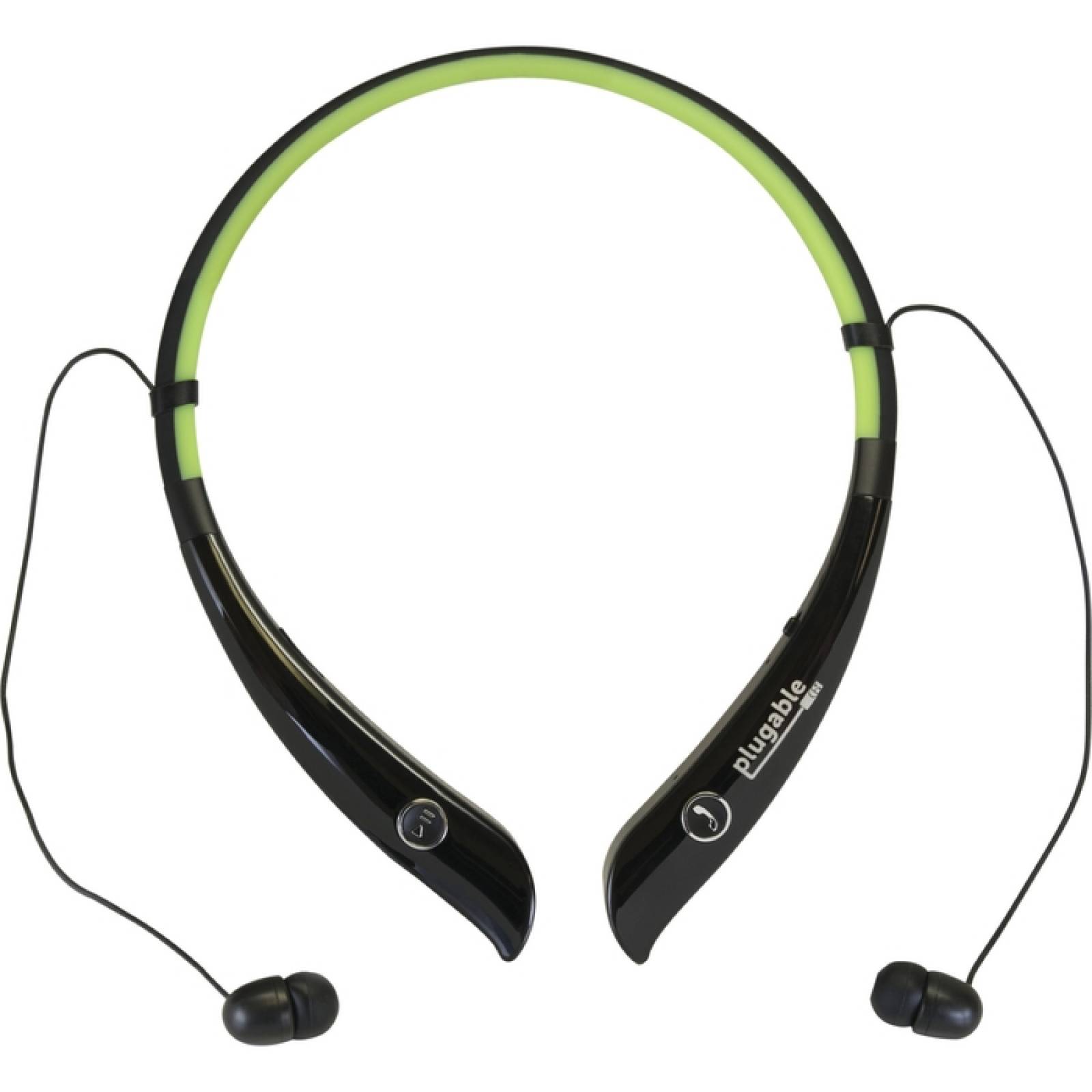 Auriculares con banda de cuello flexible Bluetooth enchufables con ecualizador de audio y micrfono incorporado