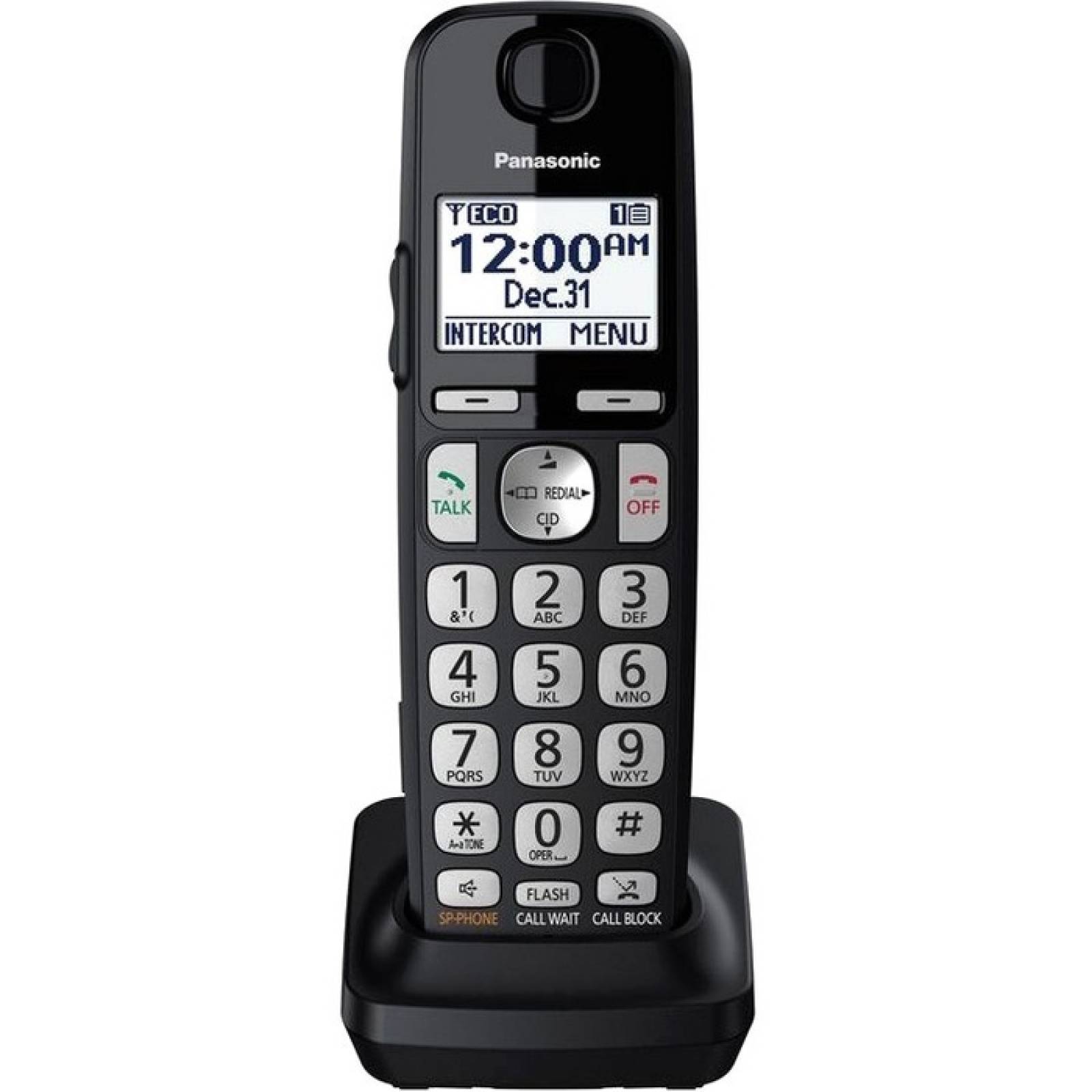 Telfono inalmbrico digital adicional DECT 60 de Panasonic para KXTGE433B y KXTGE445B