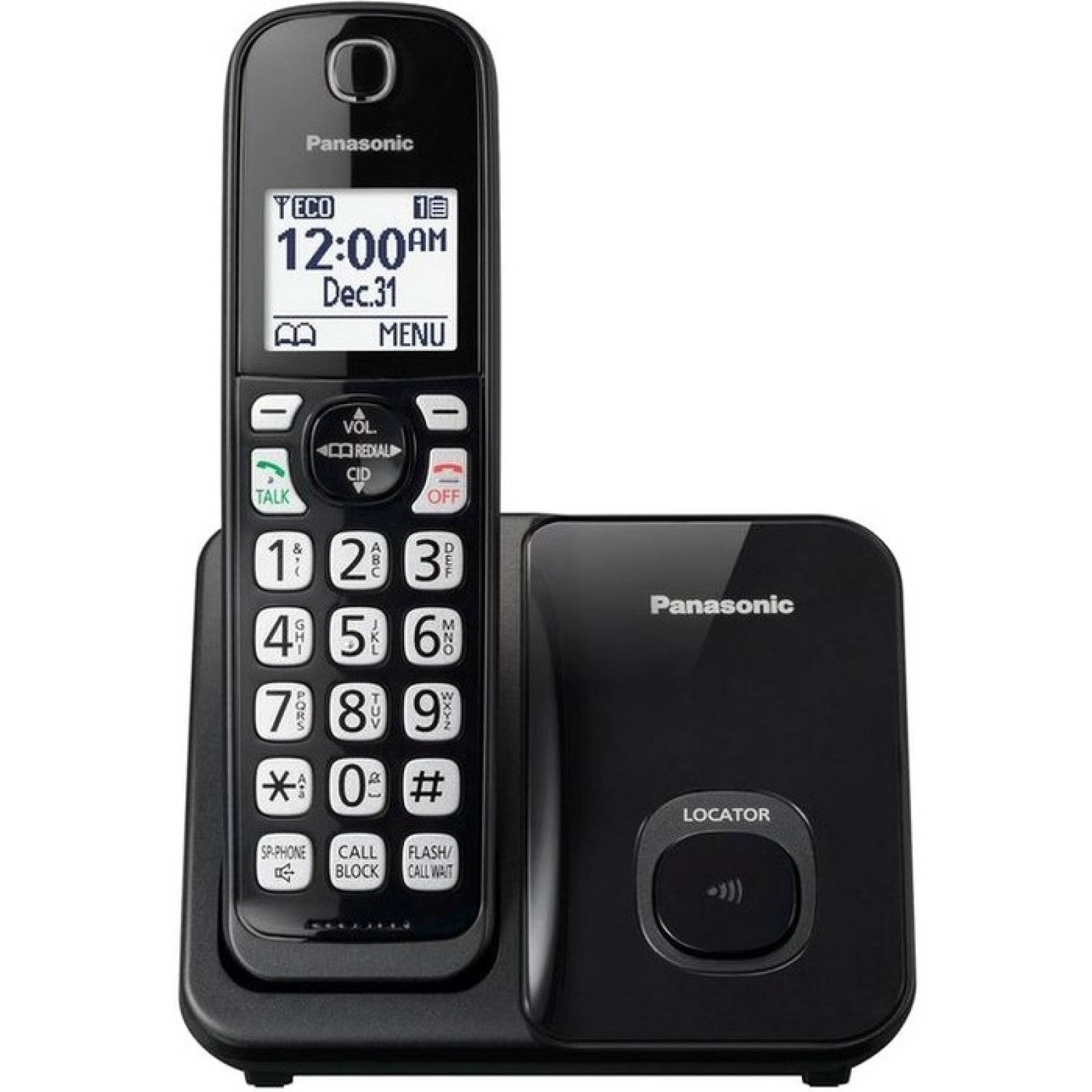 Telfono inalmbrico Panasonic KXTGD510B DECT 60 a 193 GHz  Negro