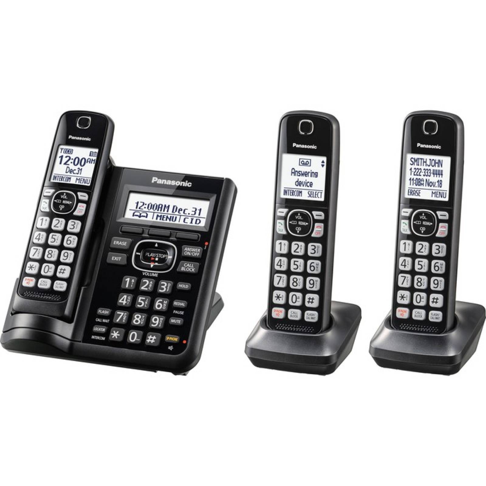 Telfono inalmbrico Panasonic KXTGF543B DECT 60 a 193 GHz  Negro