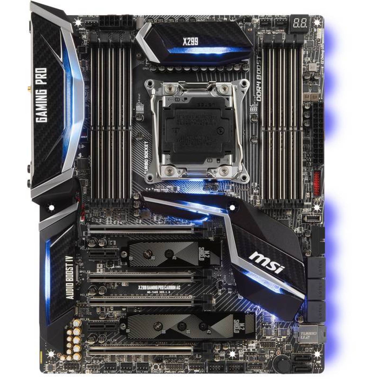 Placa base de escritorio AC MSI X299 GAMING PRO CARBON Chipset Intel Socket R4 LGA2066