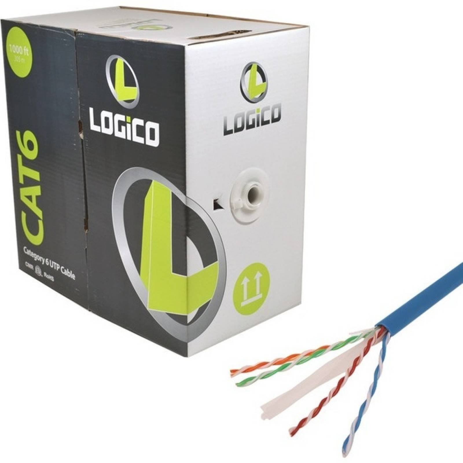 Cable Logico Cat6 UTP CMR azul