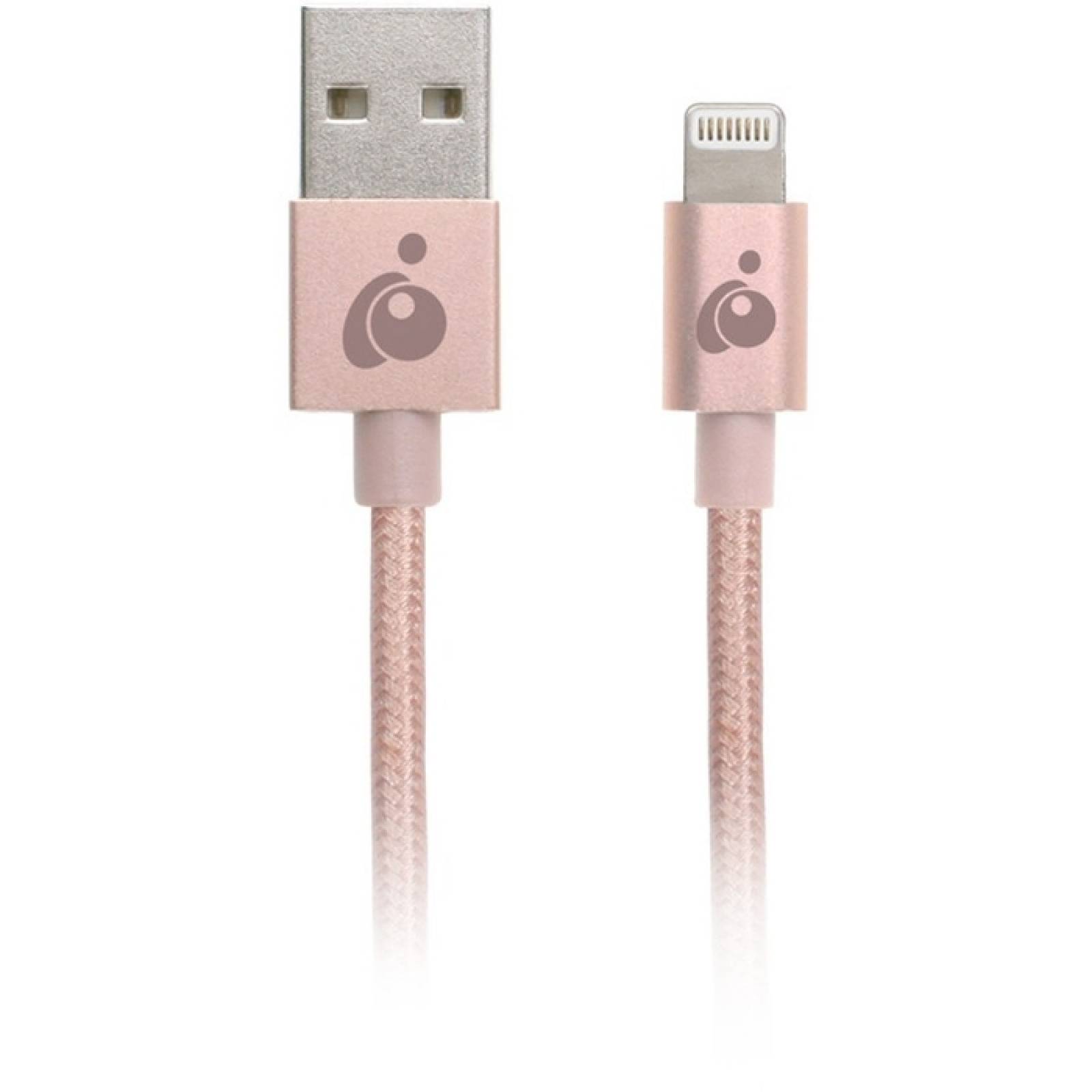 IOGEAR Charge amp Sync Flip ProReversible USB a Lightning Cable 33 ft (1 m) Rose Gold