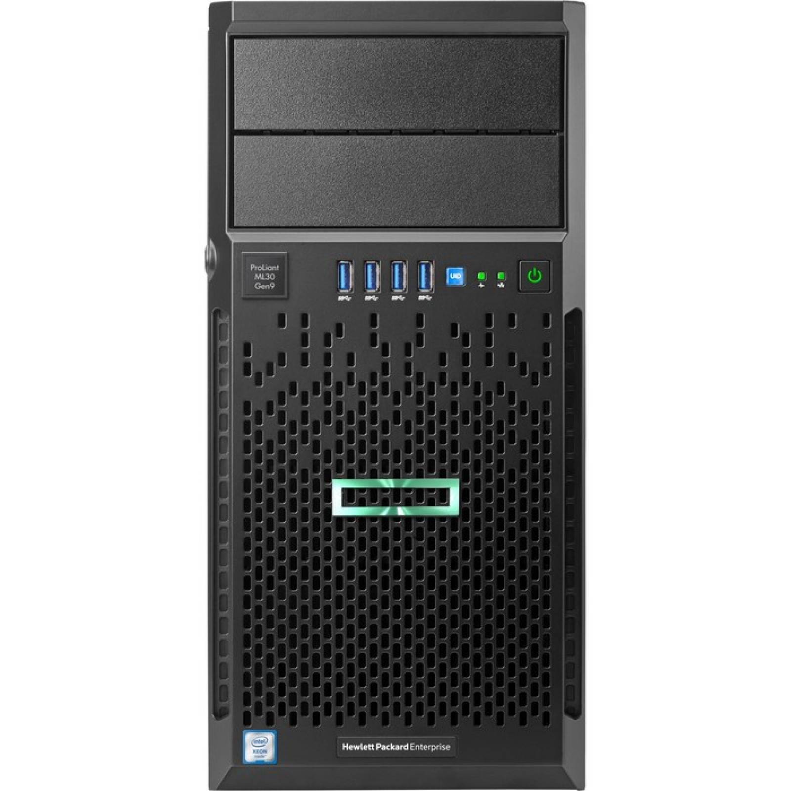 HPE ProLiant ML30 G9 4U Tower Server  1 x Intel Xeon E31220 v6 Quadcore (4 Core) 3 GHz  8 GB instalado DDR4 SDRAM  