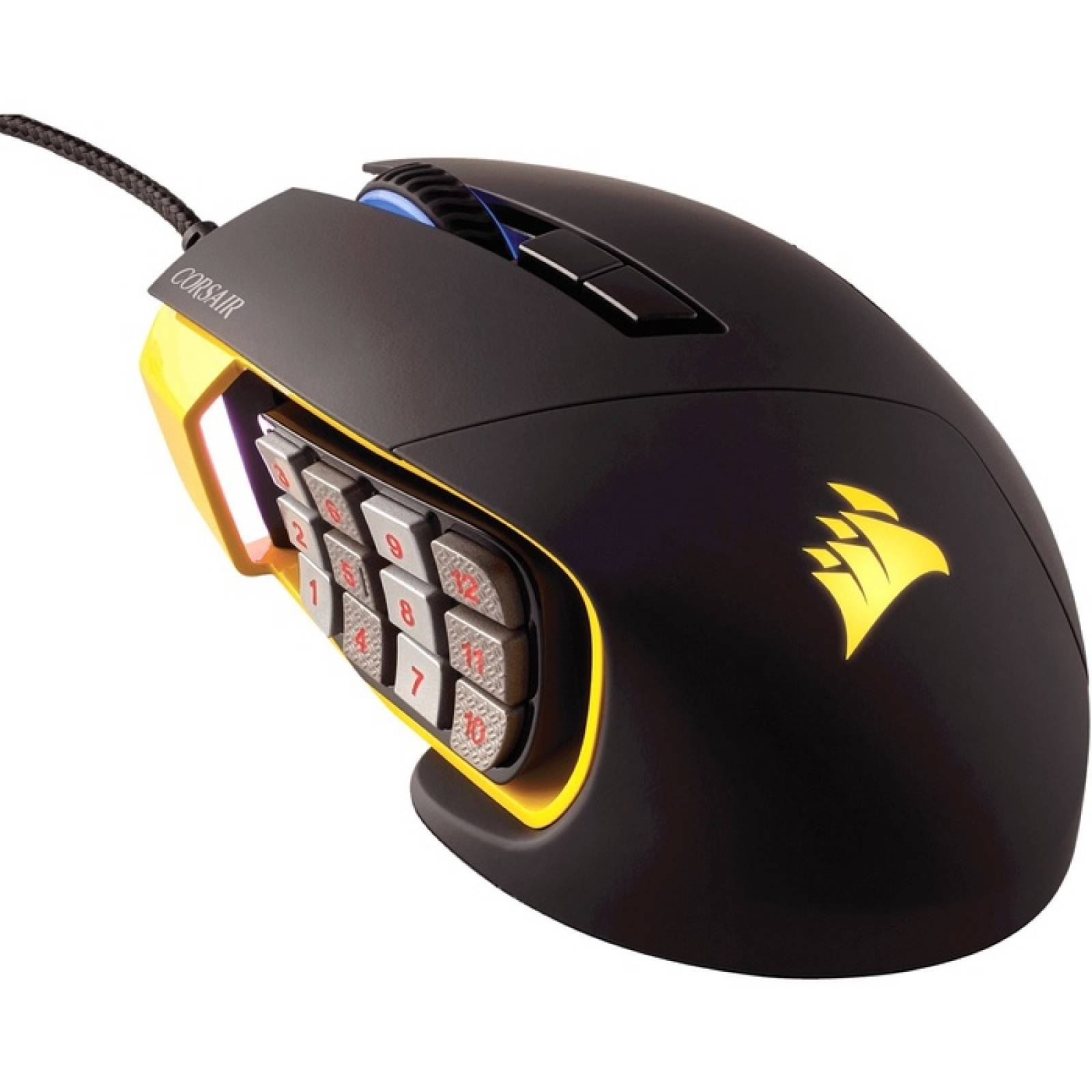 Corsair Scimitar PRO RGB Optical MOBA  MMO Gaming Mouse  Amarillo