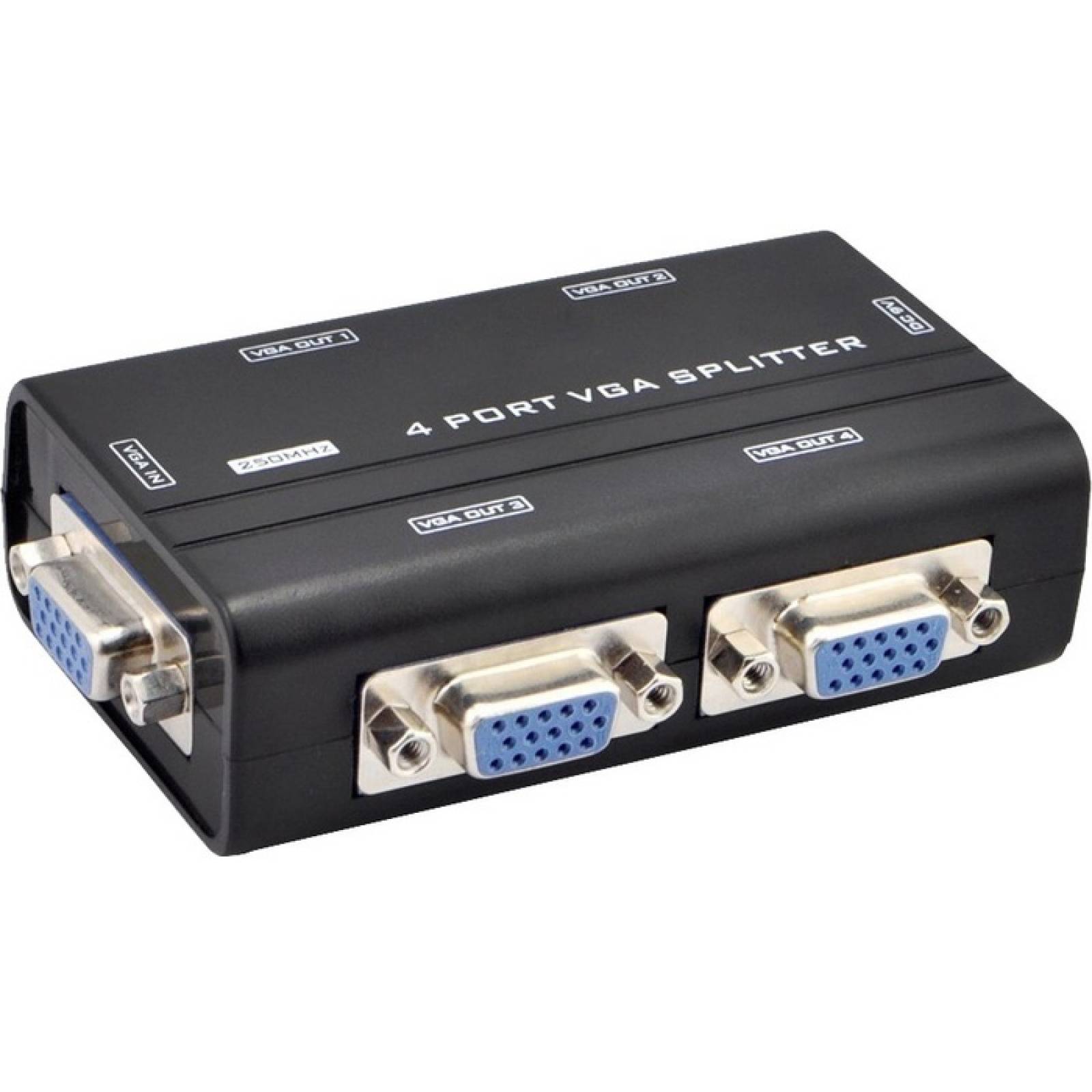 4XEM 4 puertos VGA Splitter 250 MHz
